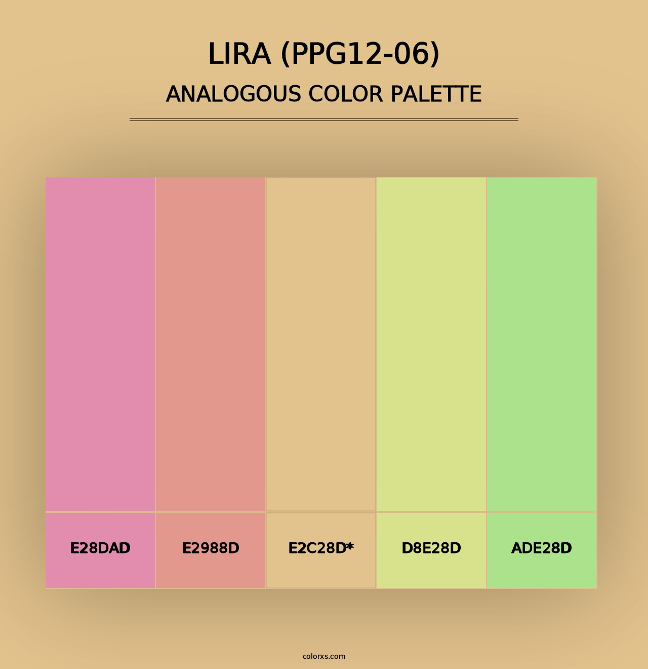 Lira (PPG12-06) - Analogous Color Palette