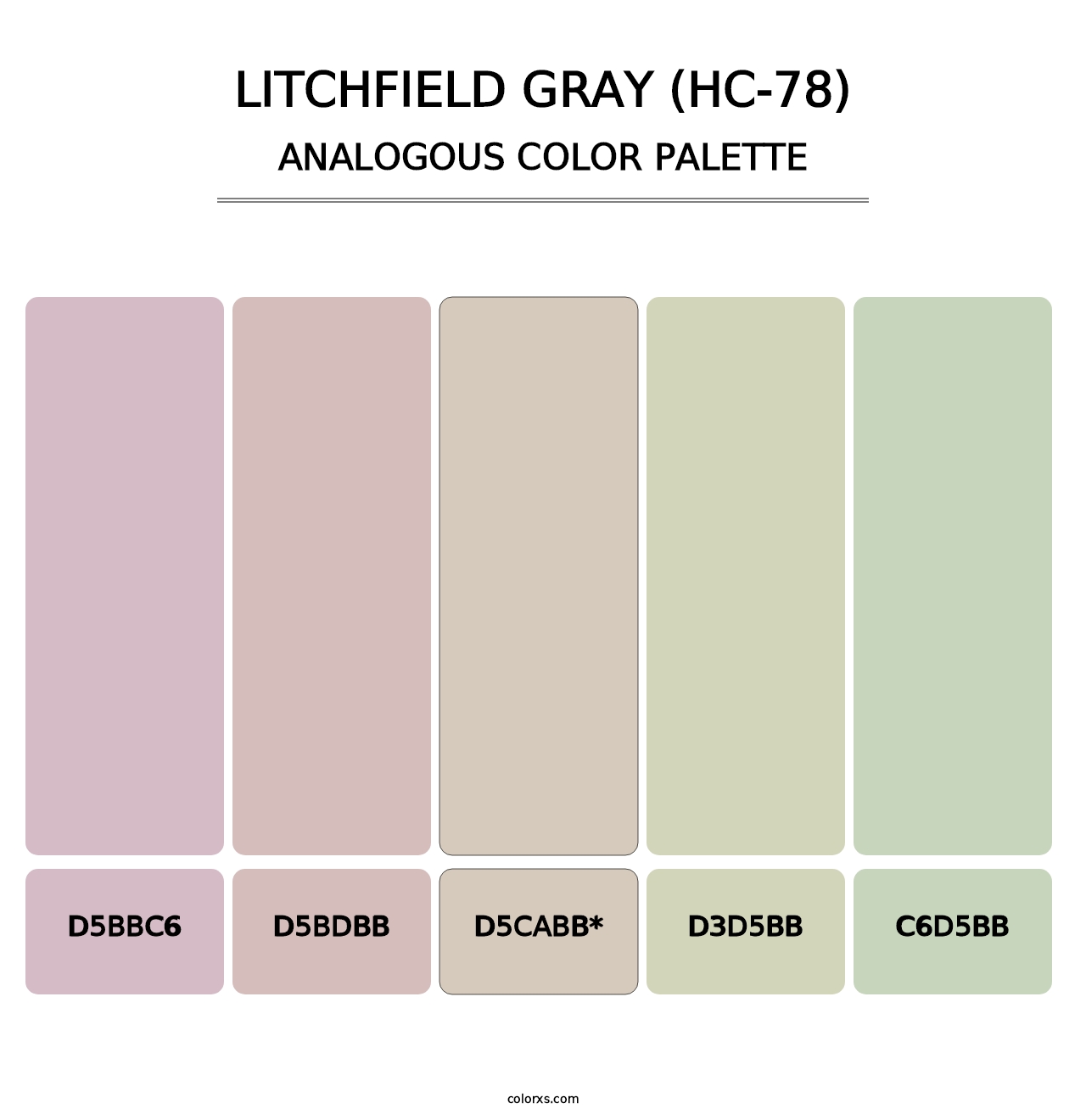 Litchfield Gray (HC-78) - Analogous Color Palette