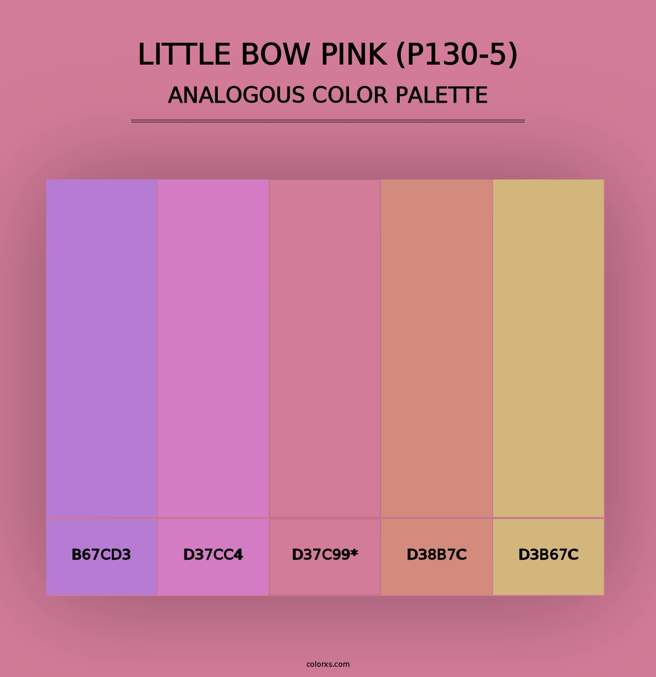 Little Bow Pink (P130-5) - Analogous Color Palette