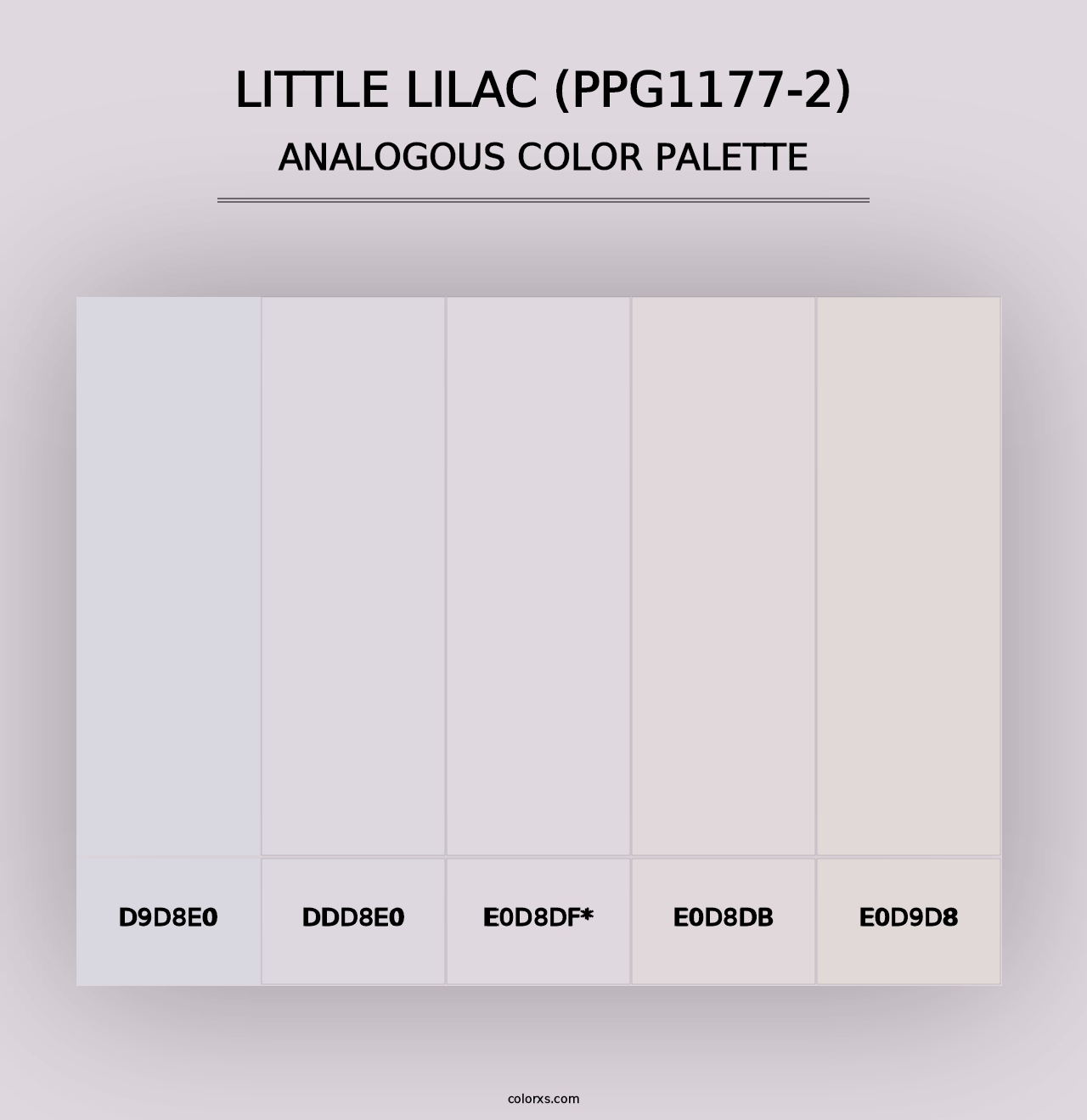 Little Lilac (PPG1177-2) - Analogous Color Palette