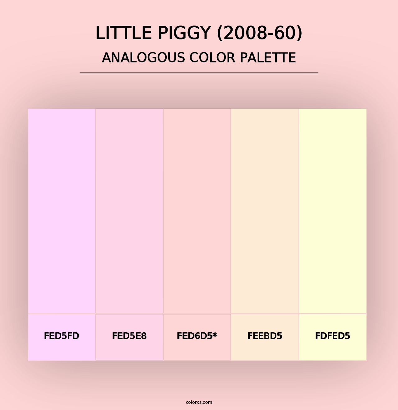 Little Piggy (2008-60) - Analogous Color Palette