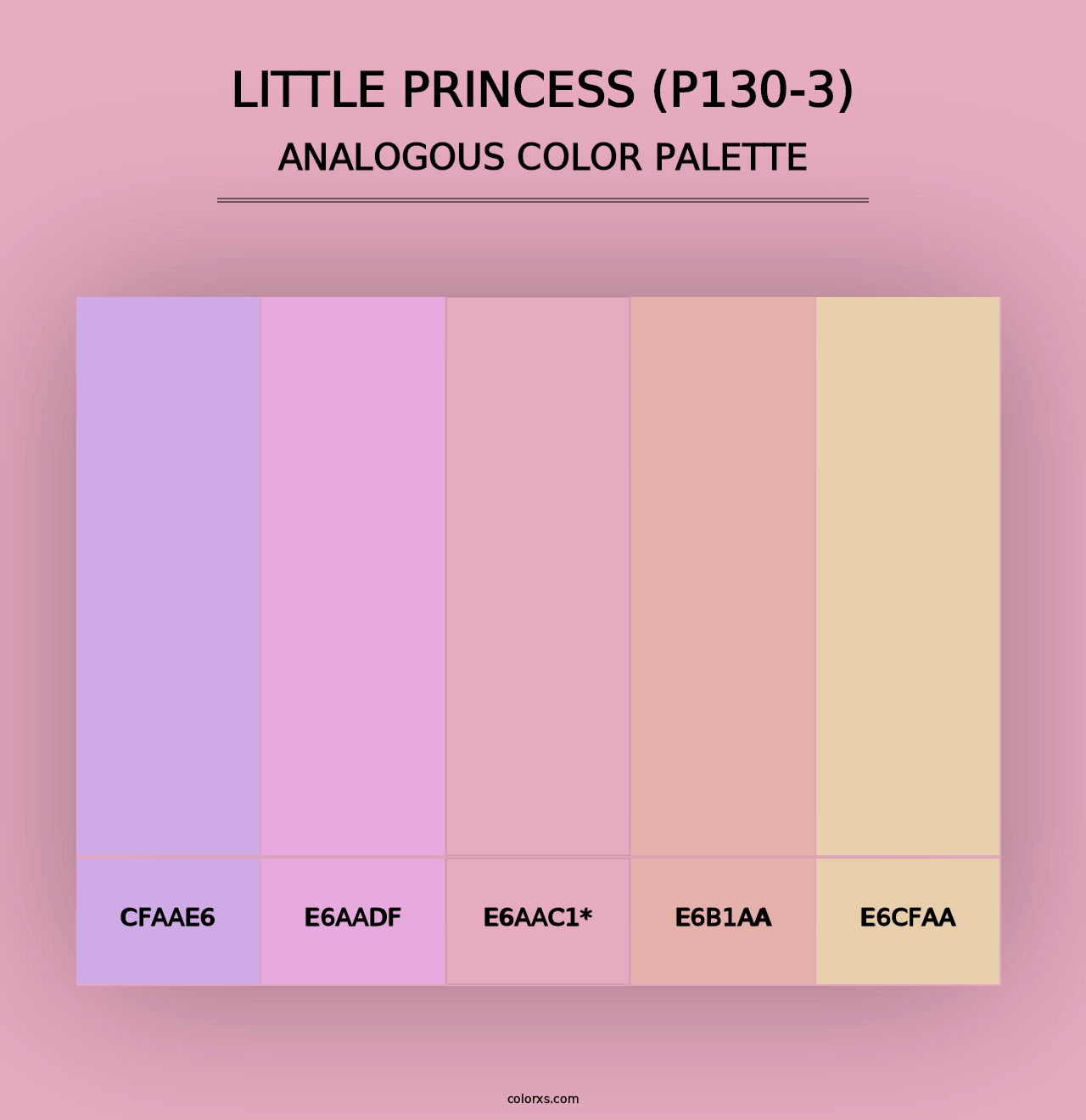 Little Princess (P130-3) - Analogous Color Palette