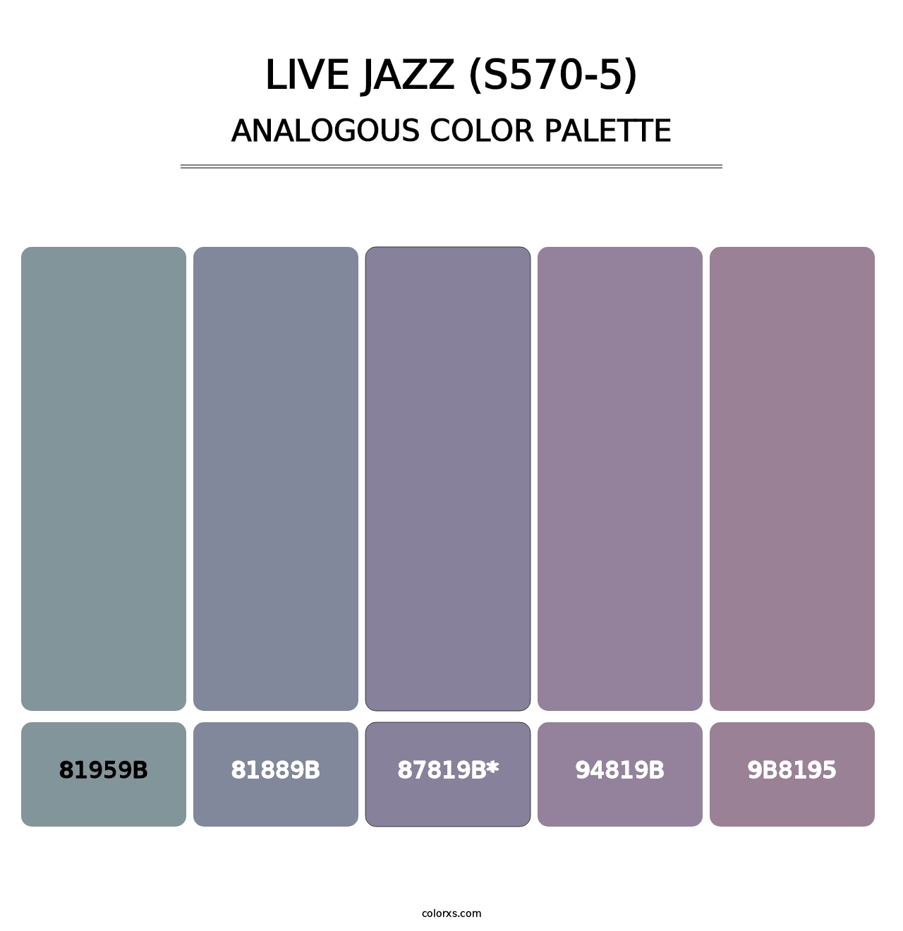 Live Jazz (S570-5) - Analogous Color Palette