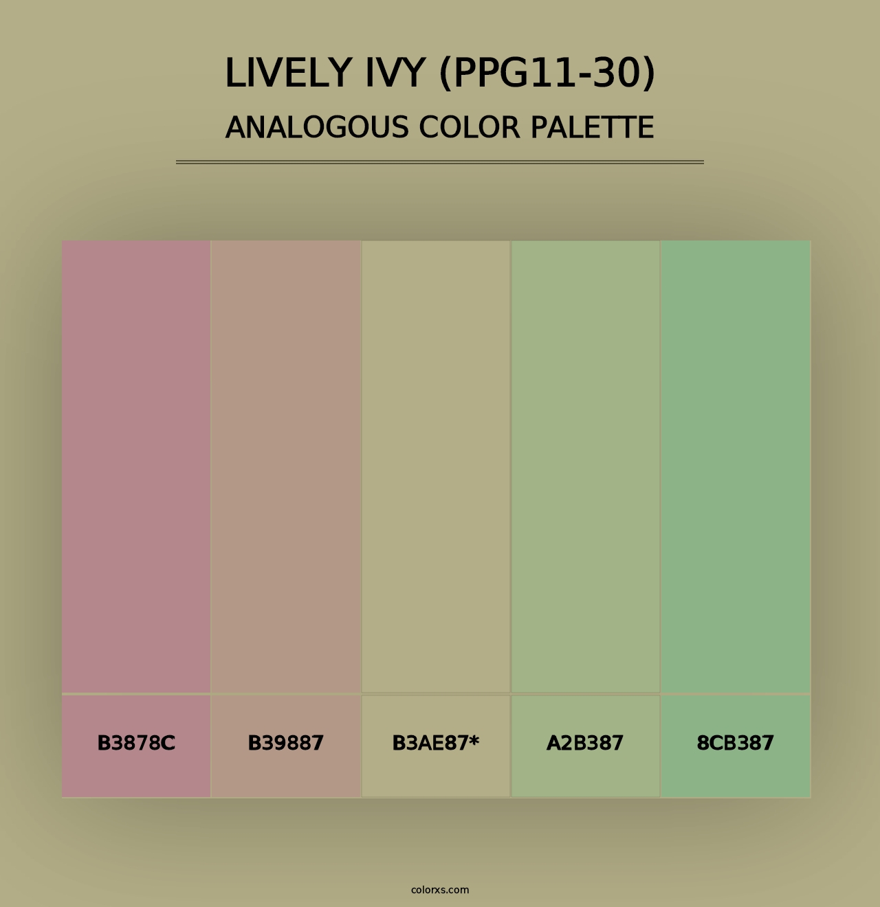 Lively Ivy (PPG11-30) - Analogous Color Palette