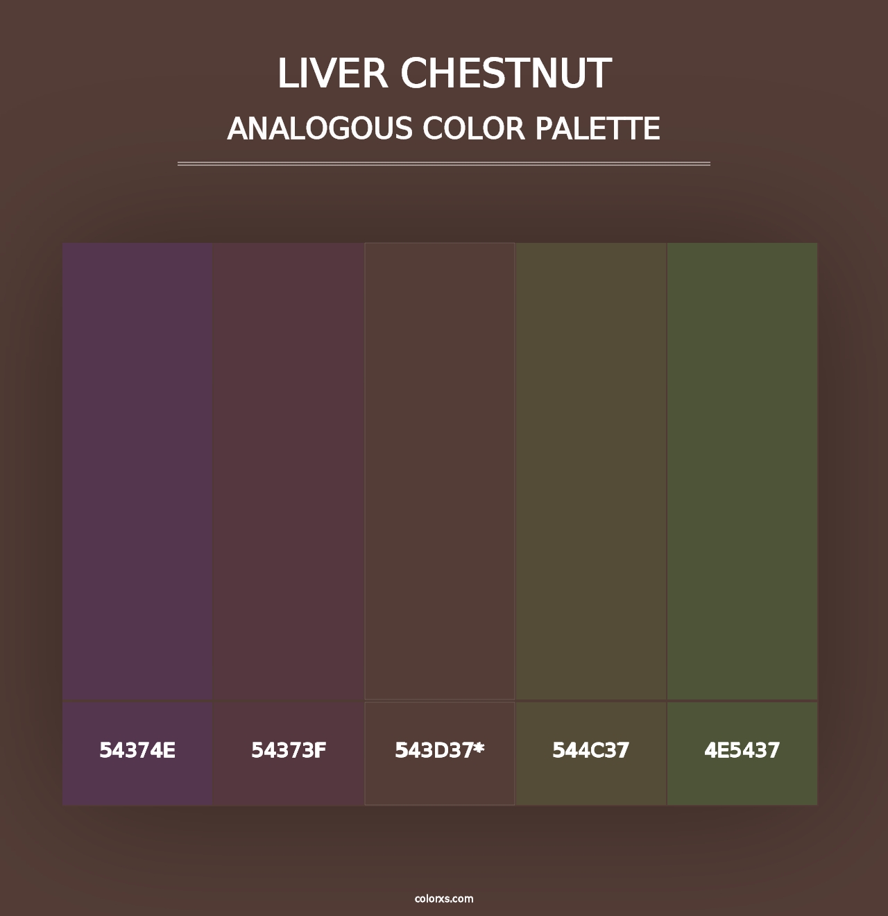 Liver Chestnut - Analogous Color Palette