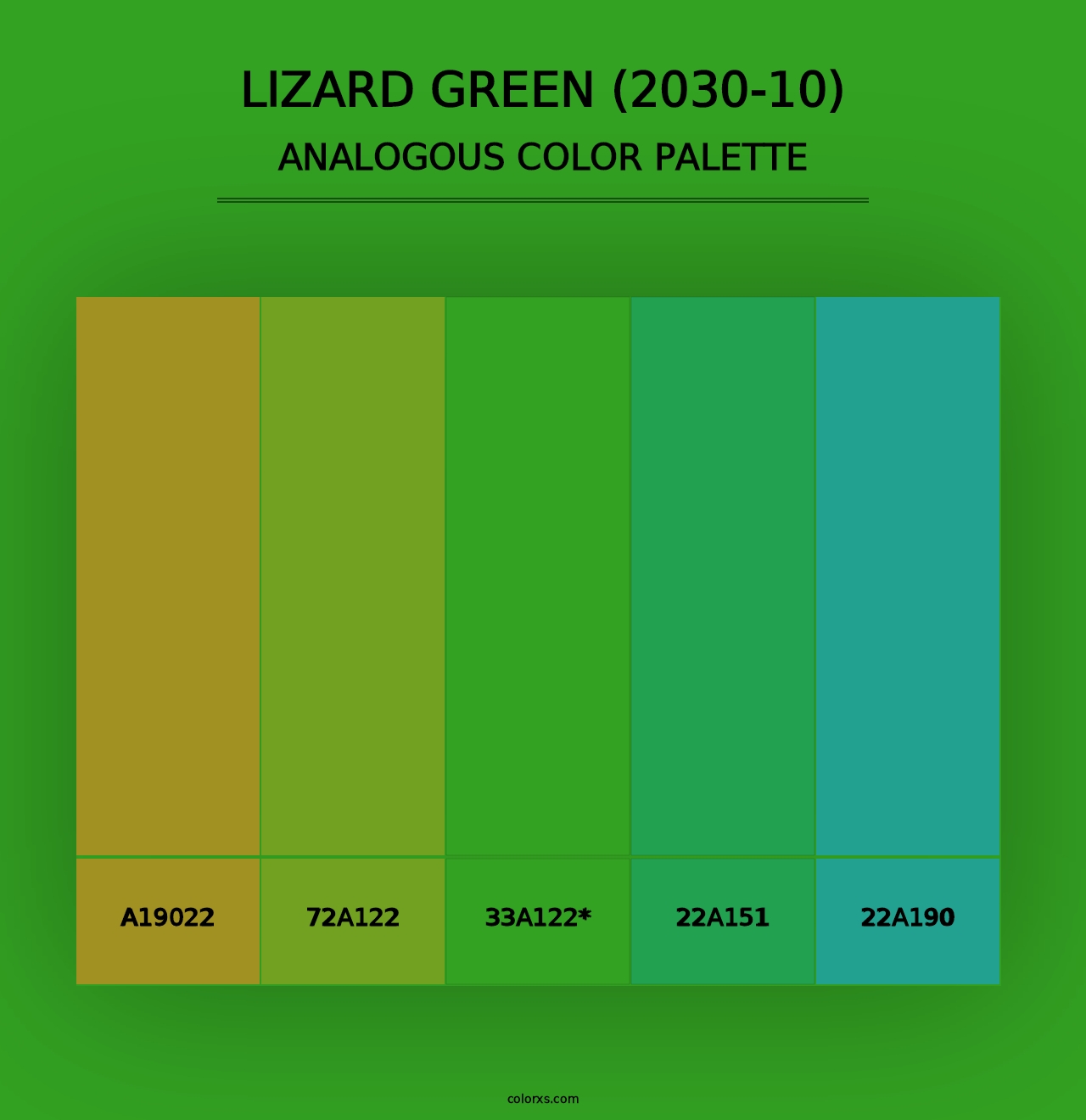 Lizard Green (2030-10) - Analogous Color Palette