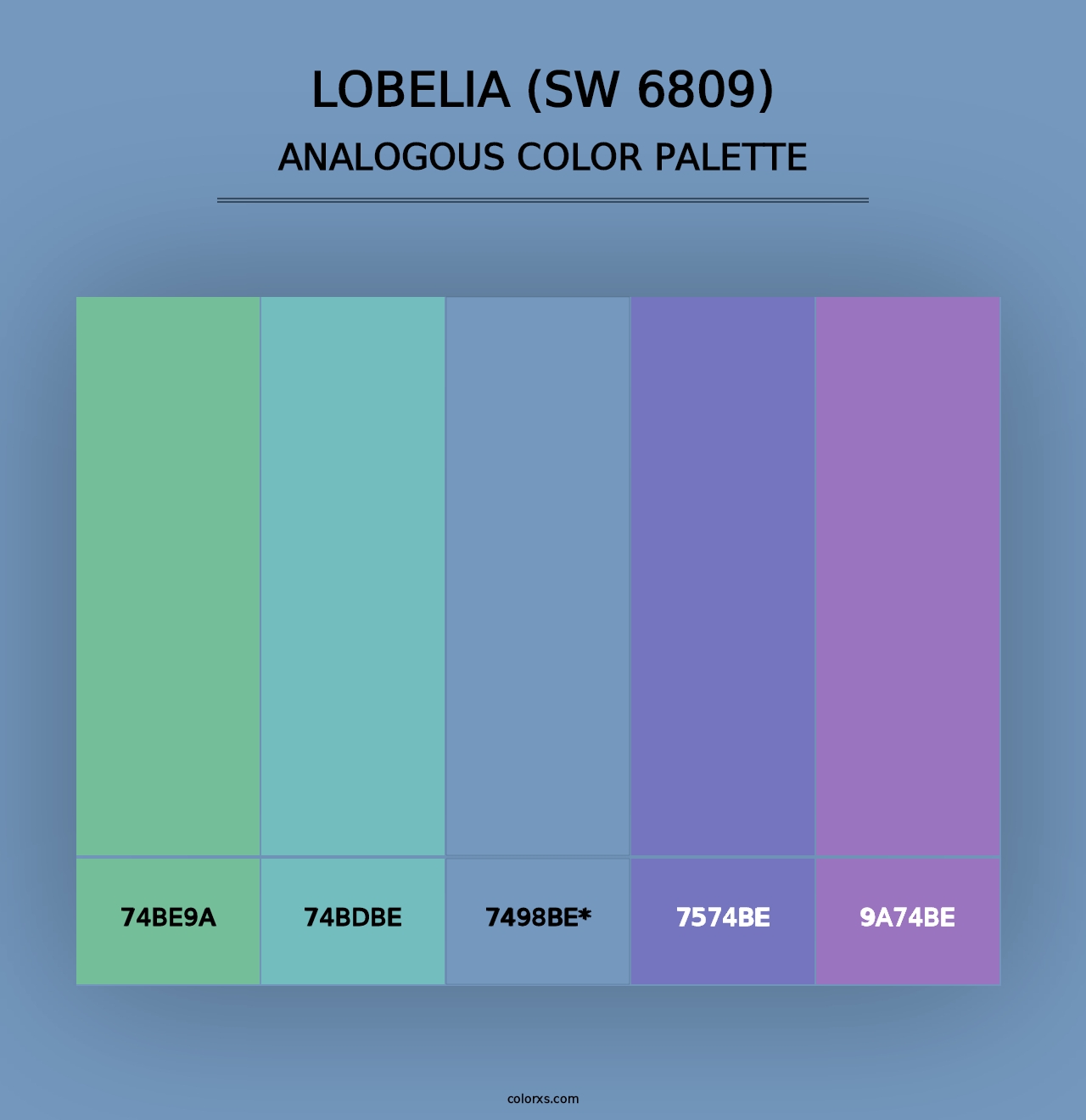 Lobelia (SW 6809) - Analogous Color Palette