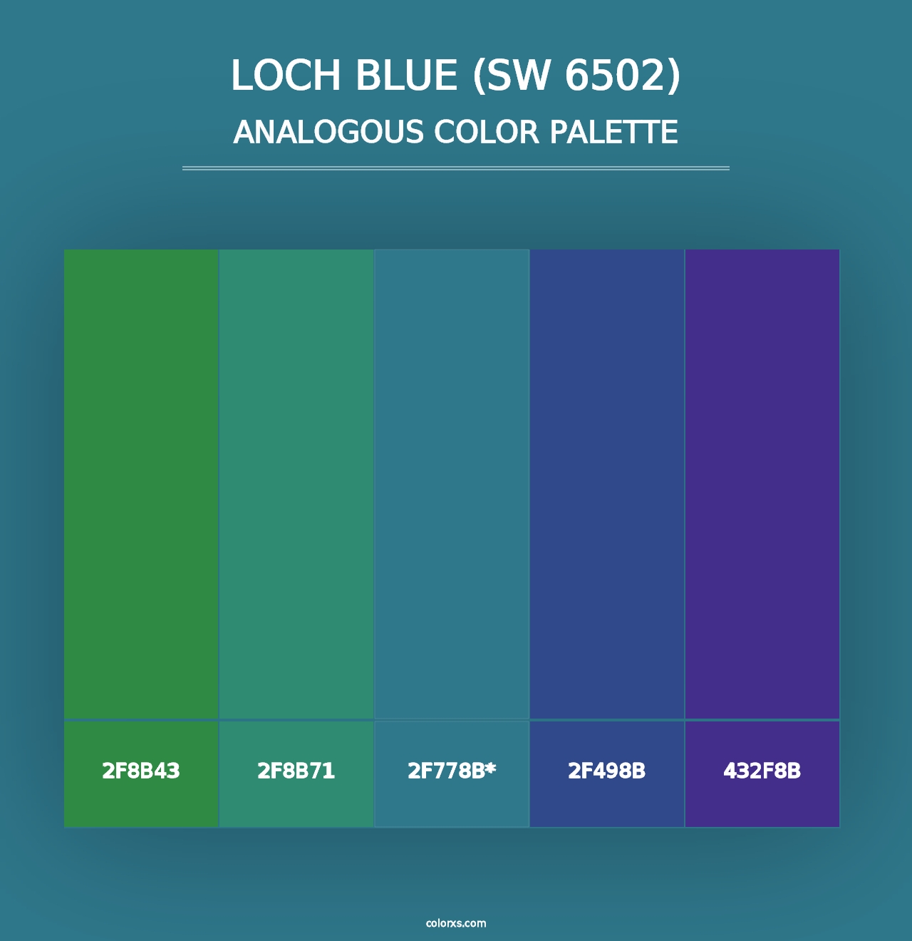 Loch Blue (SW 6502) - Analogous Color Palette