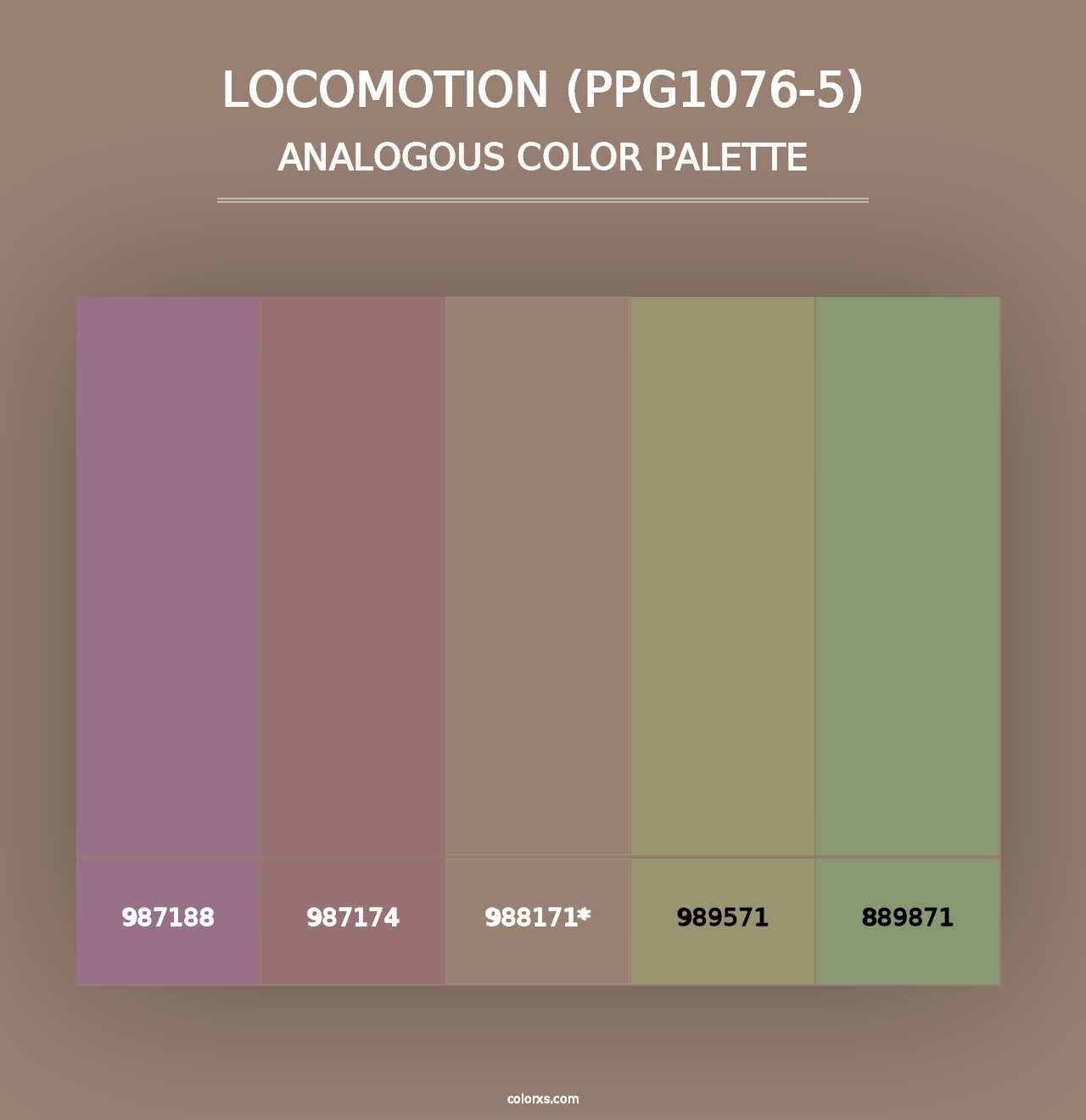 Locomotion (PPG1076-5) - Analogous Color Palette