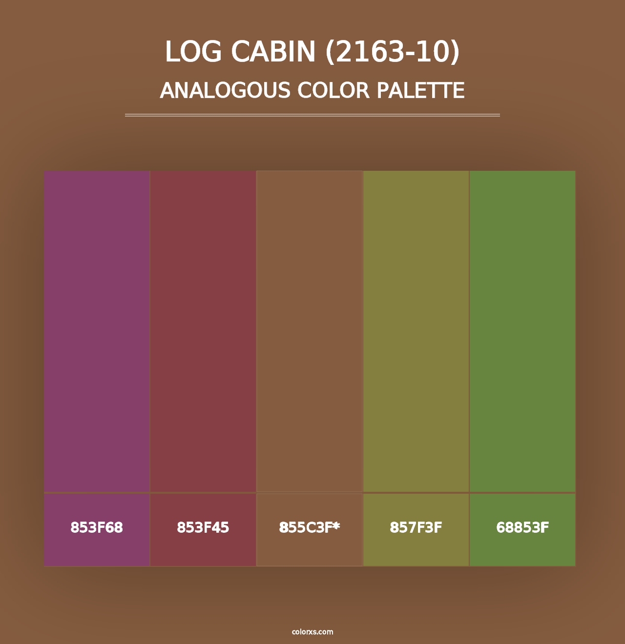 Log Cabin (2163-10) - Analogous Color Palette