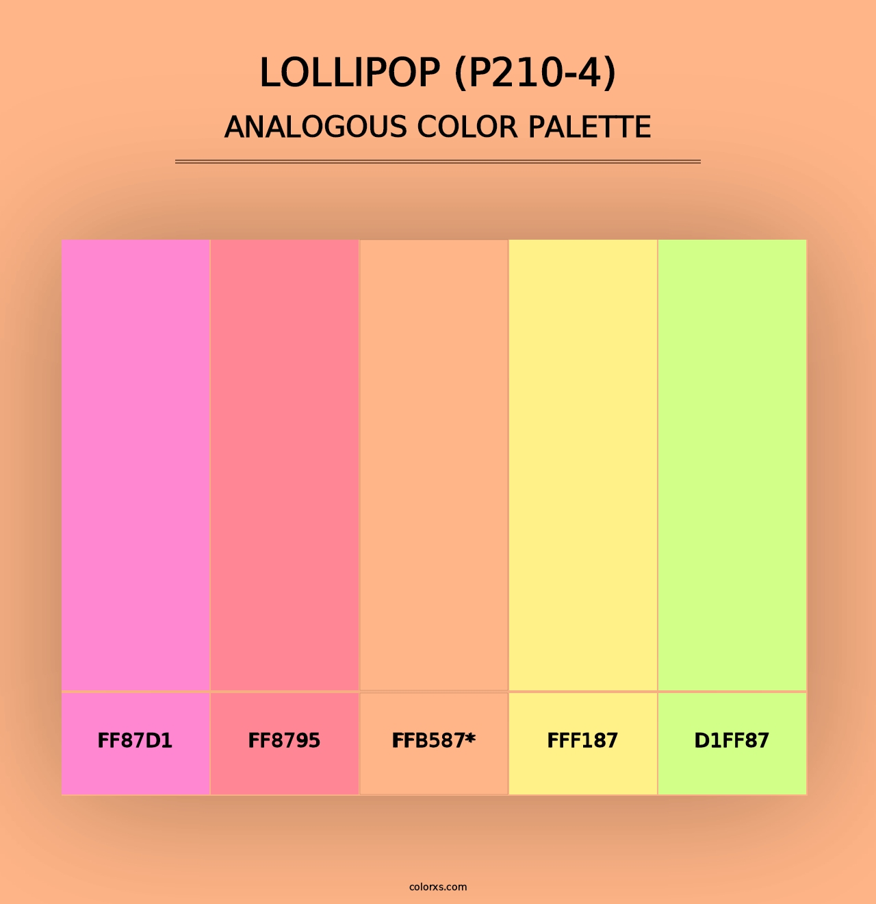 Lollipop (P210-4) - Analogous Color Palette