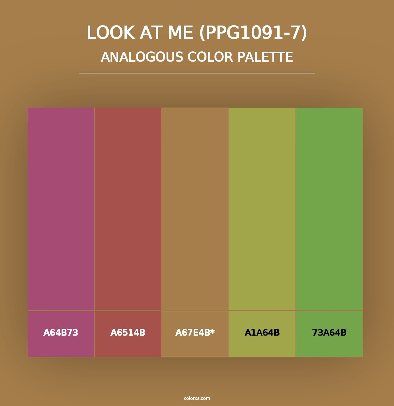 Look At Me (PPG1091-7) - Analogous Color Palette