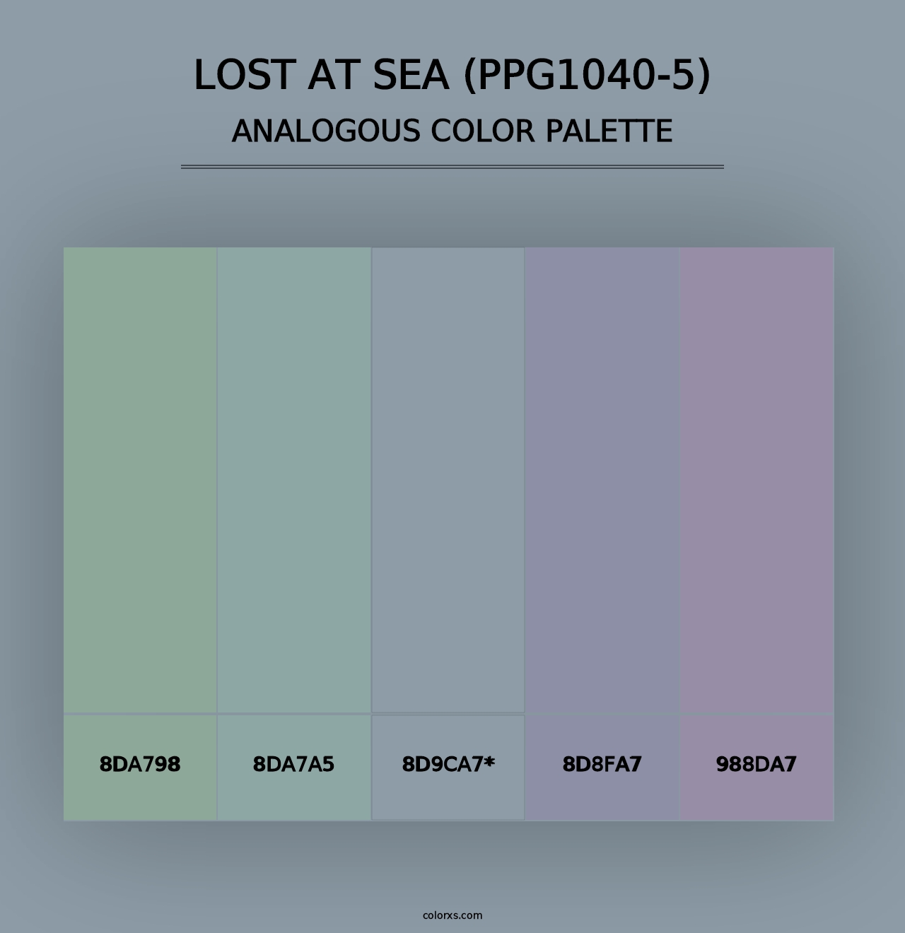 Lost At Sea (PPG1040-5) - Analogous Color Palette