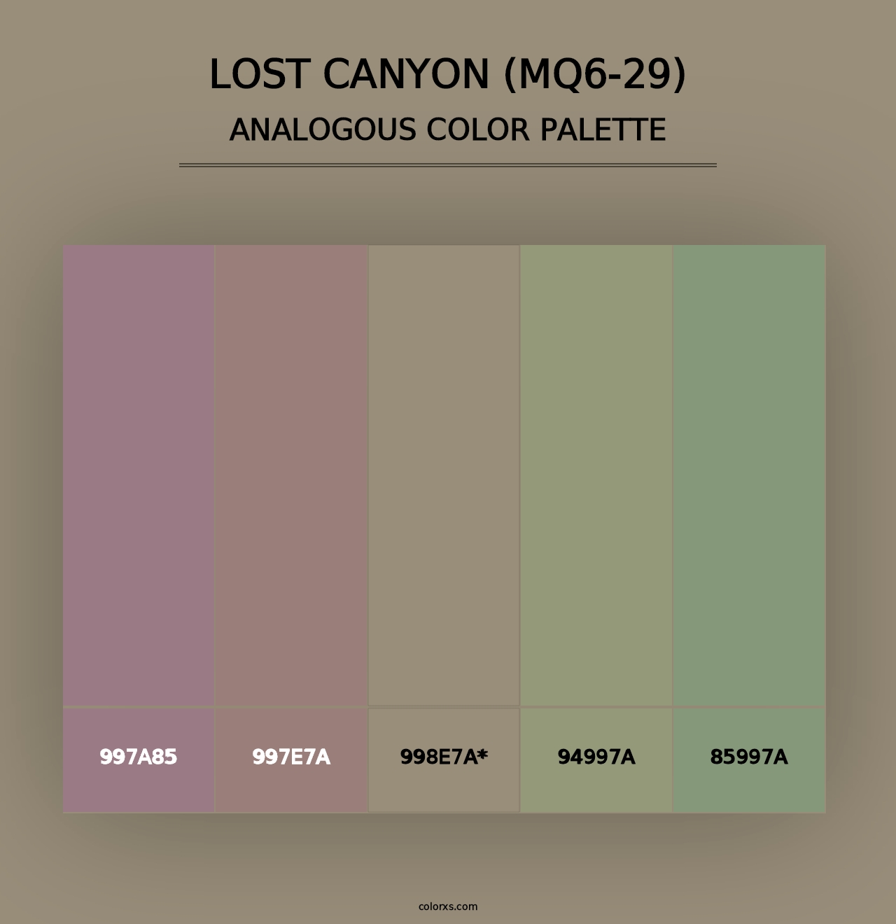 Lost Canyon (MQ6-29) - Analogous Color Palette