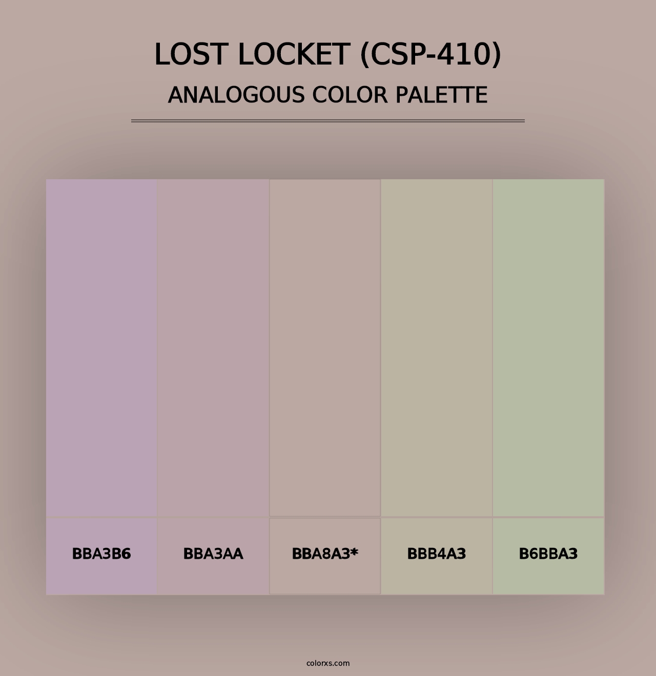 Lost Locket (CSP-410) - Analogous Color Palette