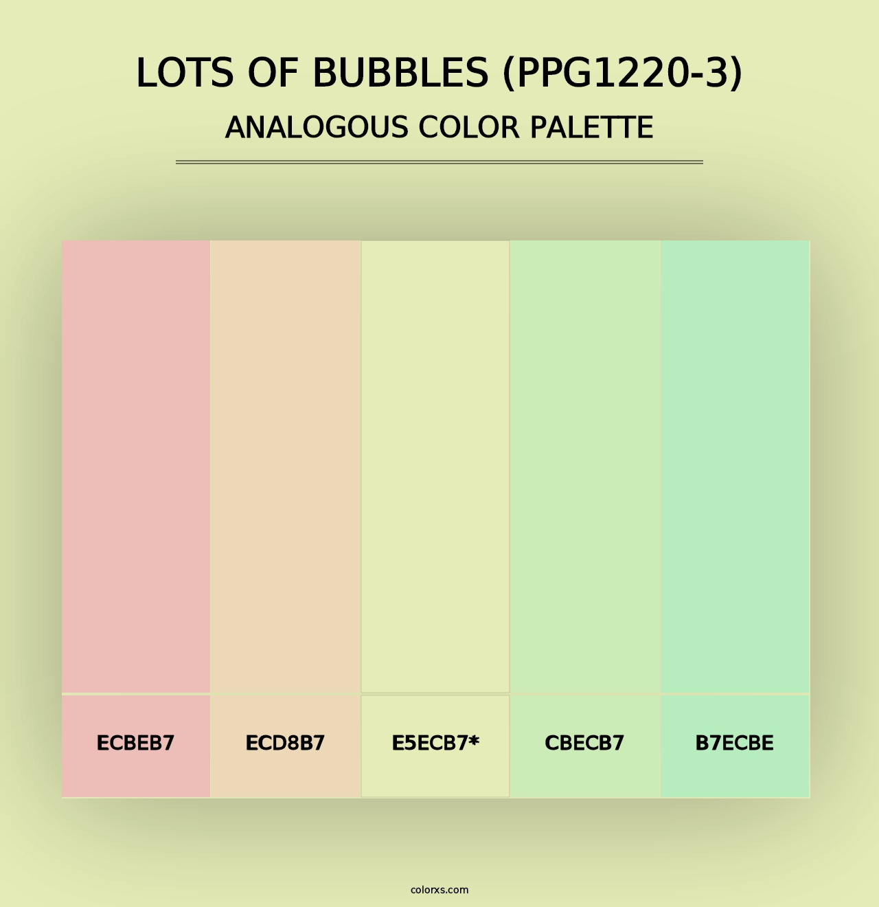 Lots Of Bubbles (PPG1220-3) - Analogous Color Palette