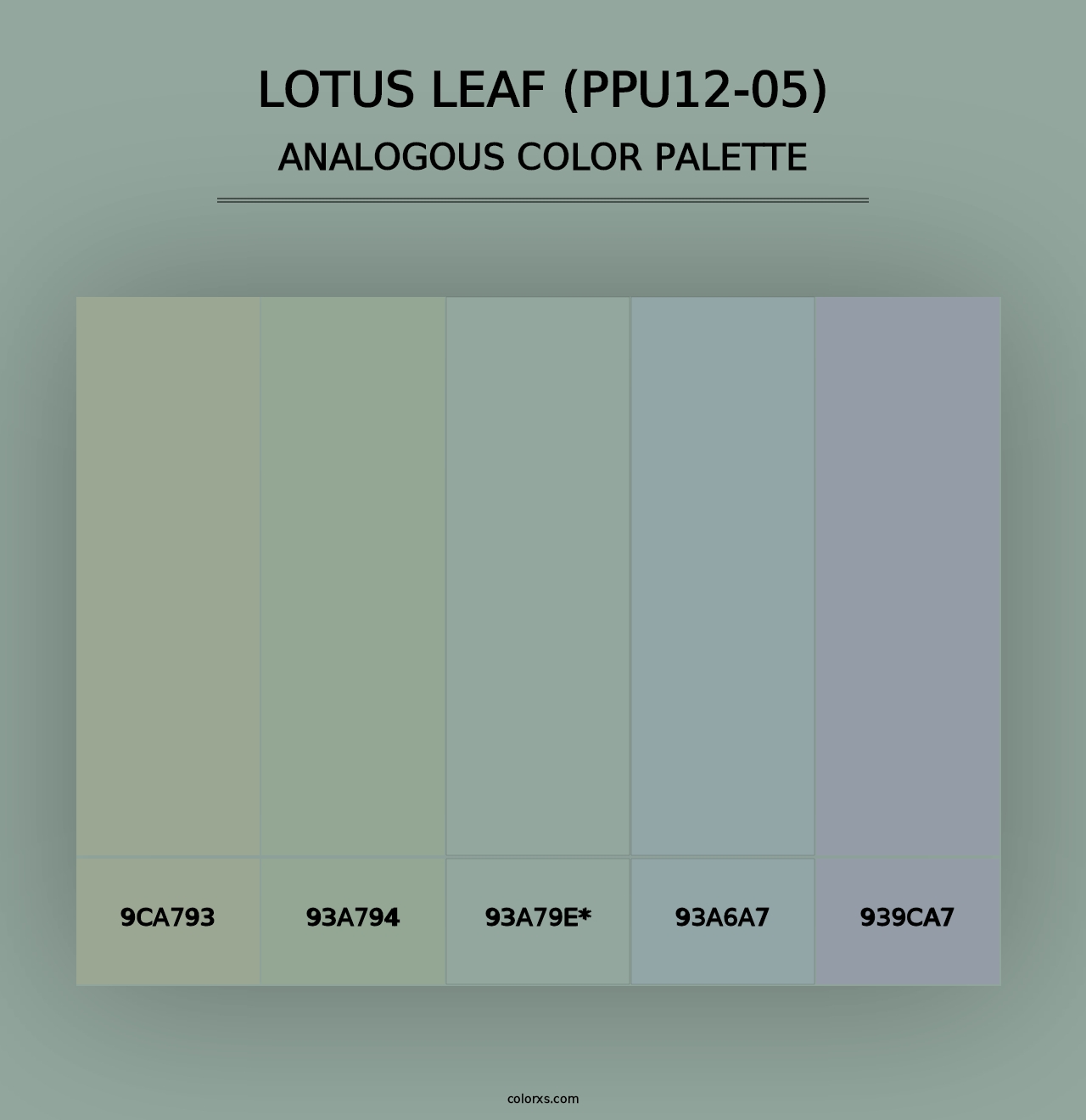 Lotus Leaf (PPU12-05) - Analogous Color Palette