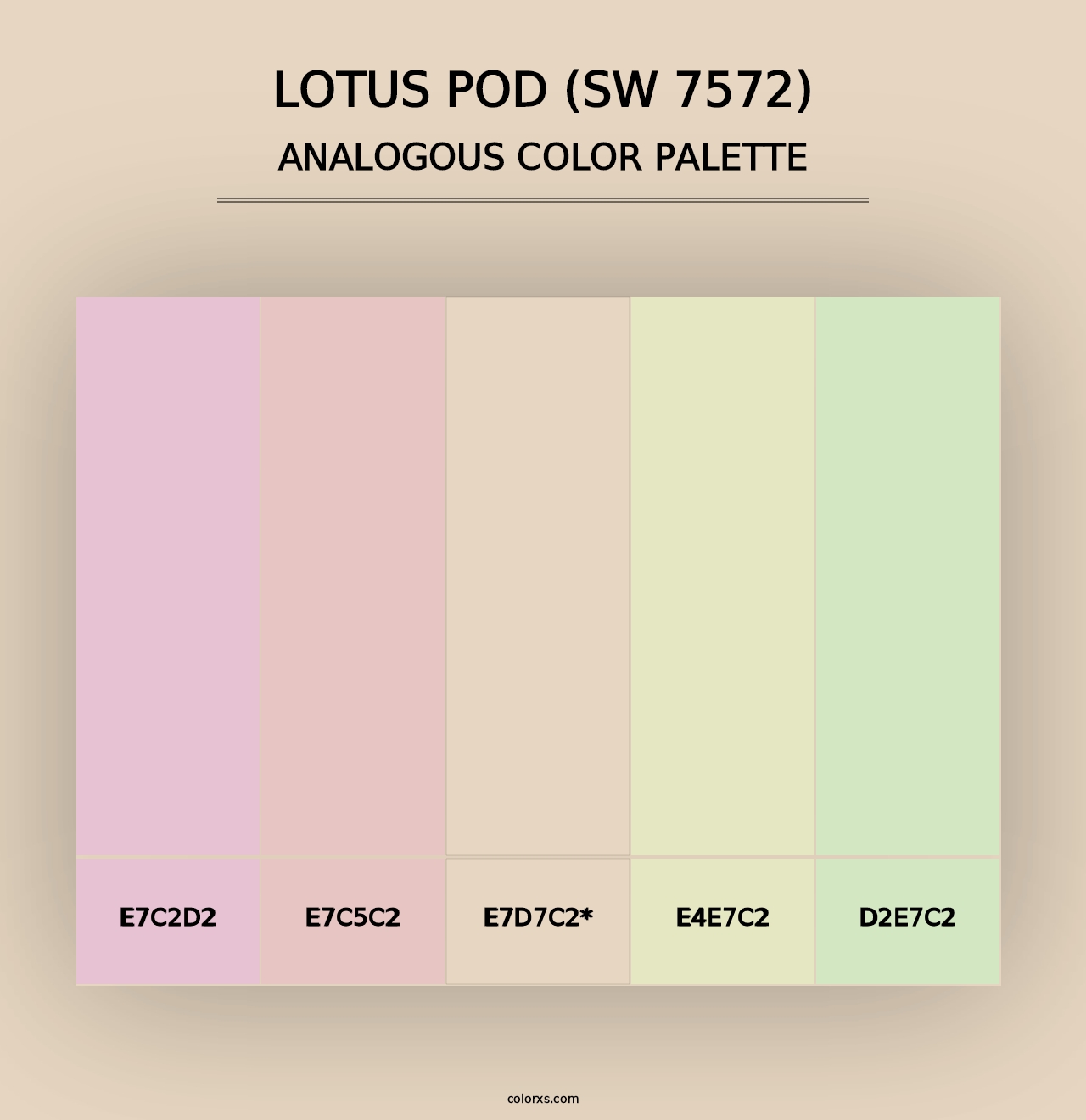 Lotus Pod (SW 7572) - Analogous Color Palette