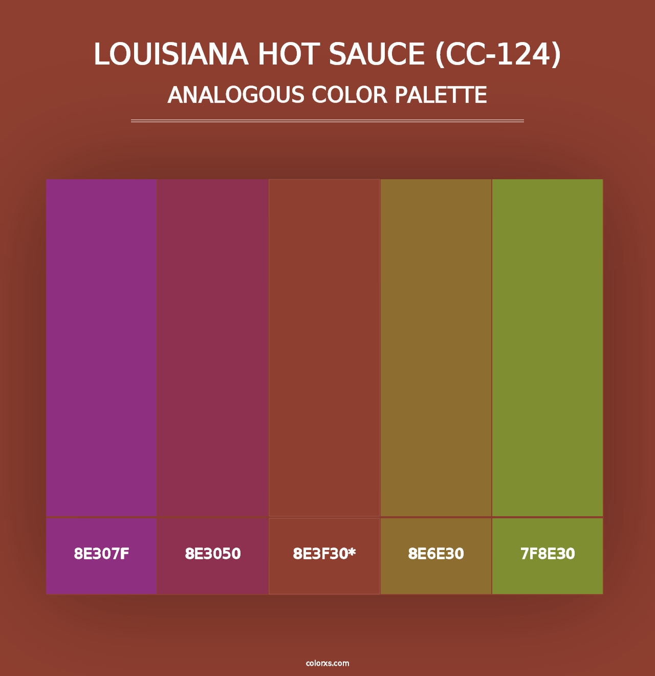 Louisiana Hot Sauce (CC-124) - Analogous Color Palette