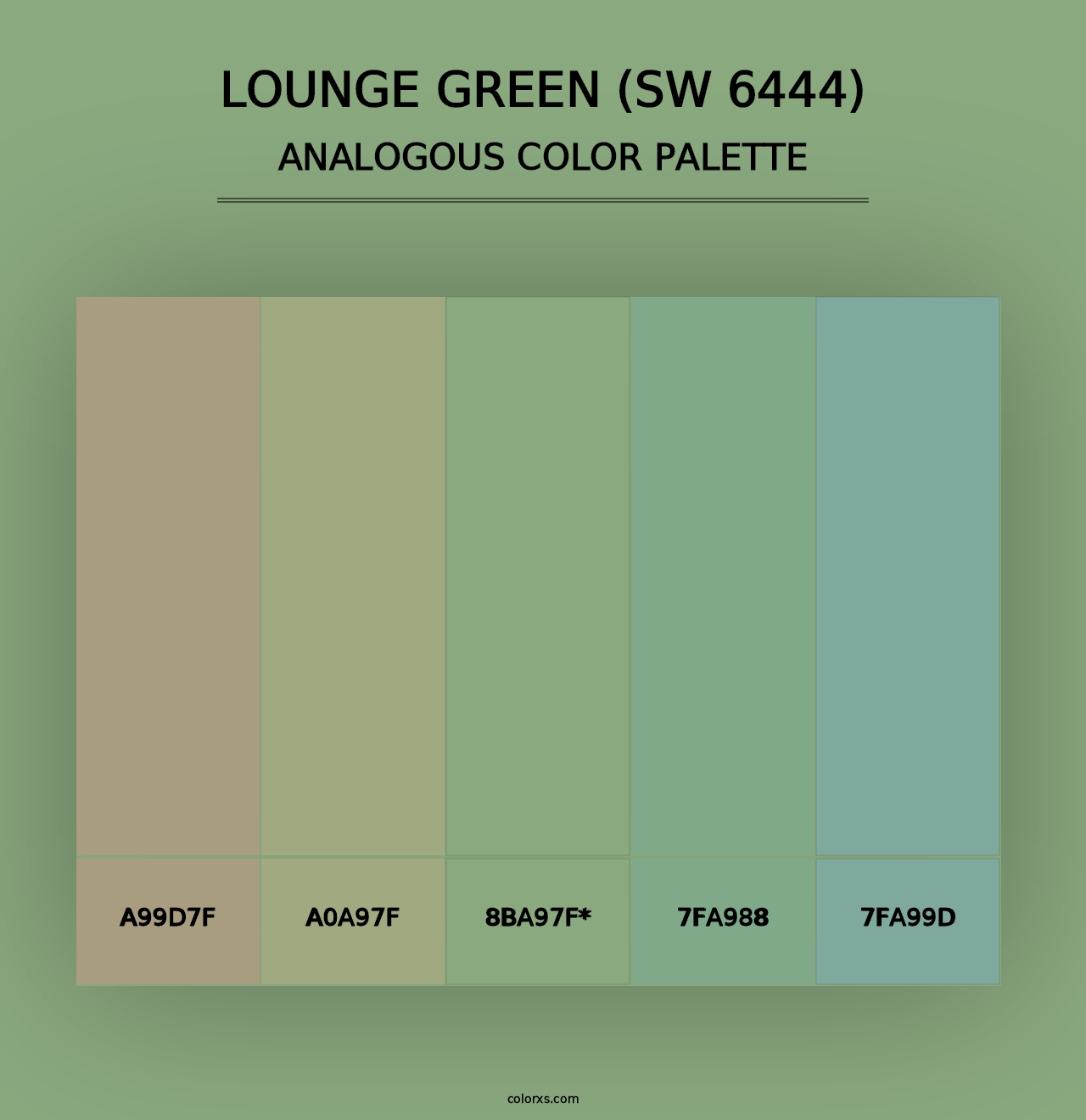 Lounge Green (SW 6444) - Analogous Color Palette