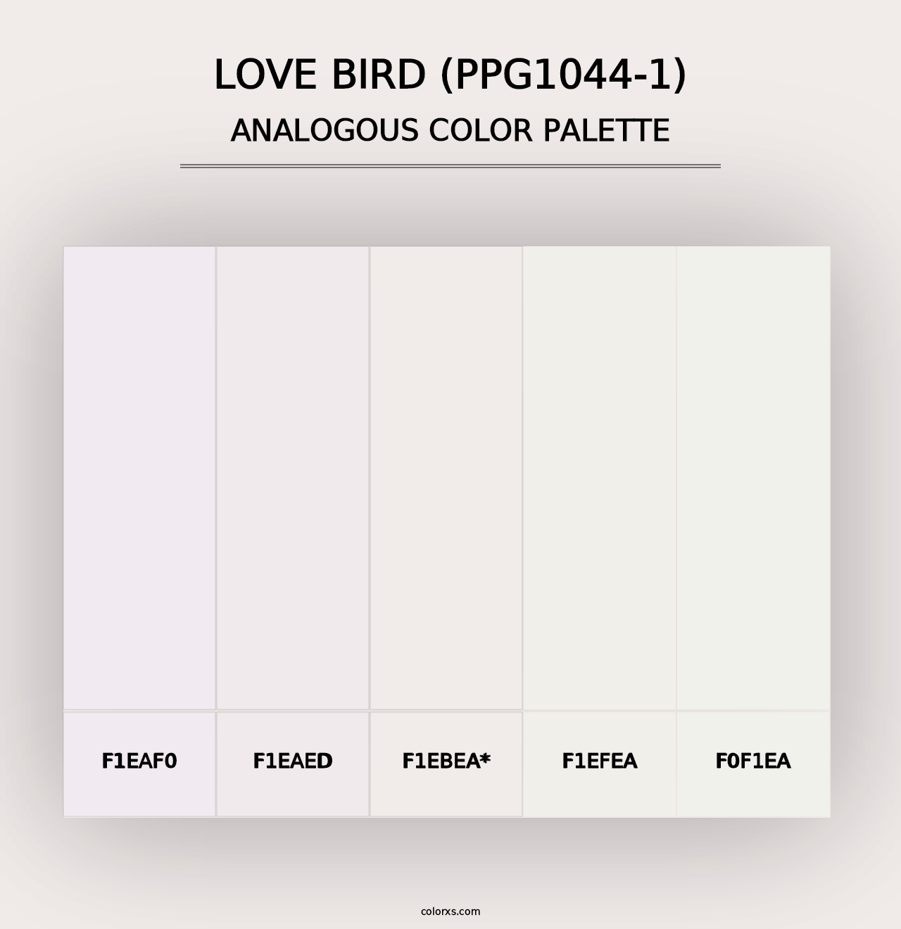 Love Bird (PPG1044-1) - Analogous Color Palette