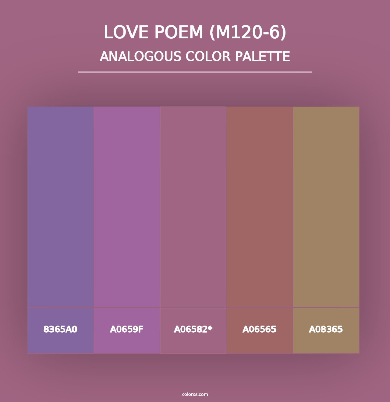 Love Poem (M120-6) - Analogous Color Palette