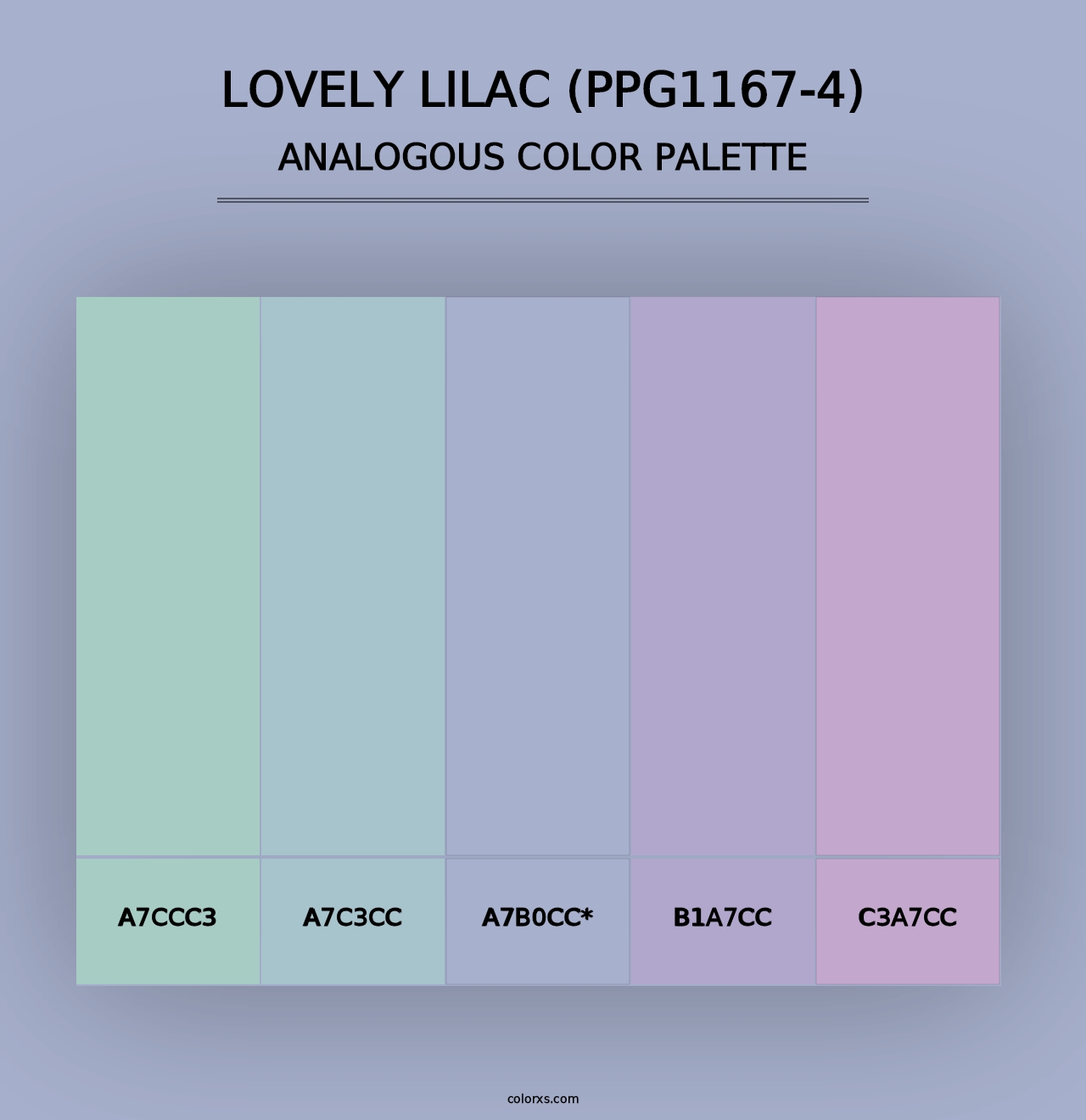 Lovely Lilac (PPG1167-4) - Analogous Color Palette