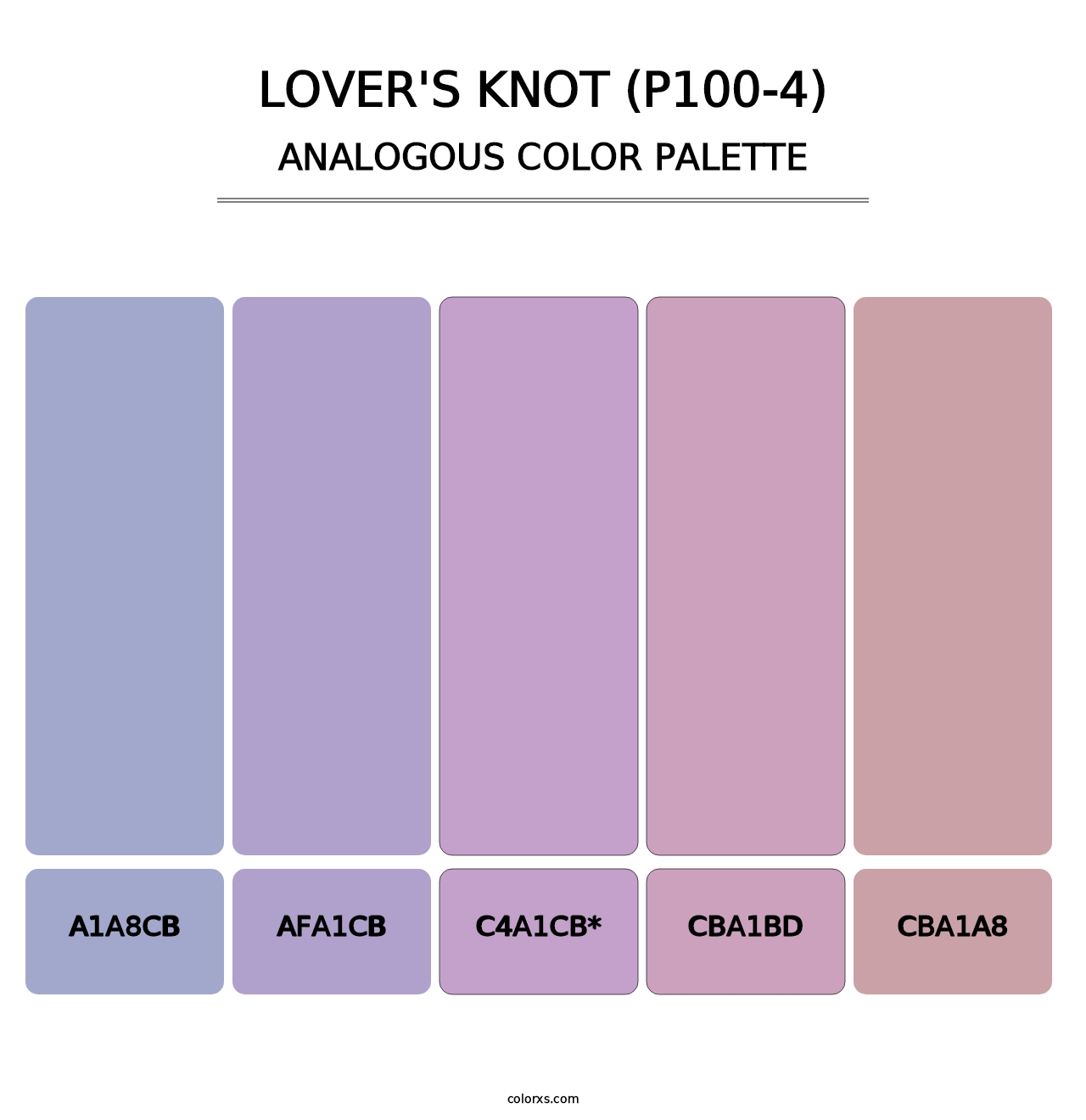 Lover'S Knot (P100-4) - Analogous Color Palette