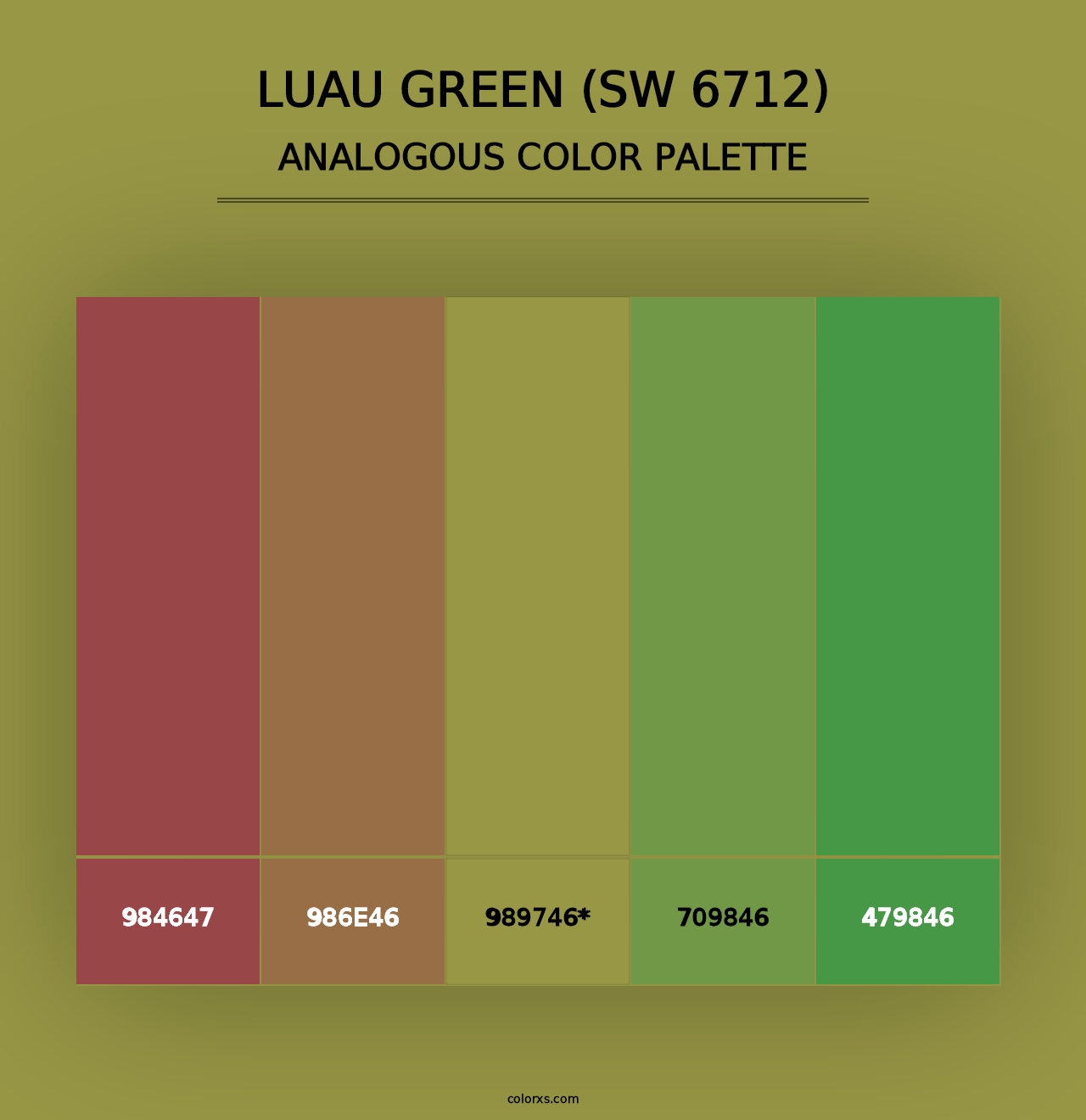 Luau Green (SW 6712) - Analogous Color Palette