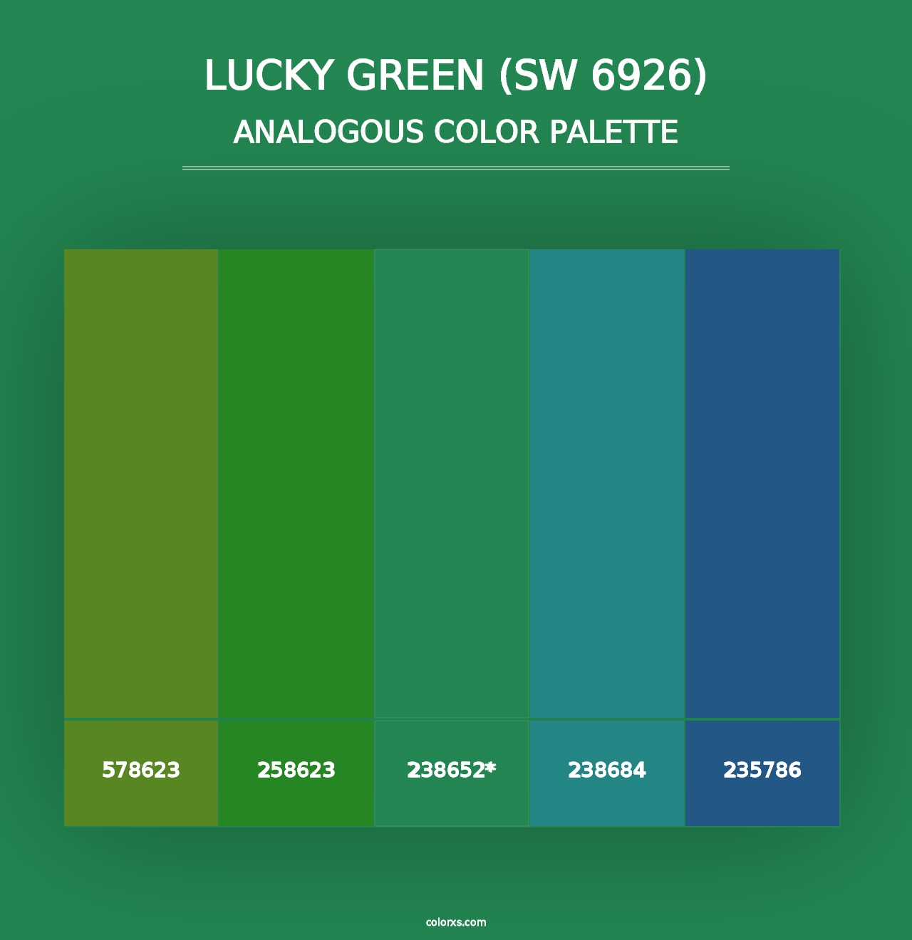 Lucky Green (SW 6926) - Analogous Color Palette