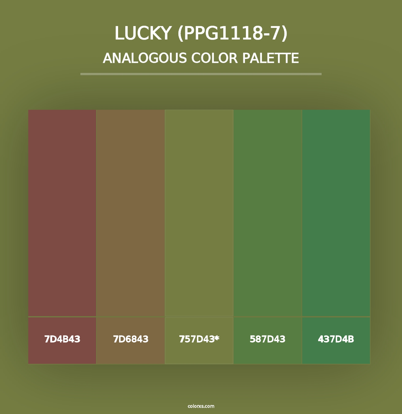 Lucky (PPG1118-7) - Analogous Color Palette