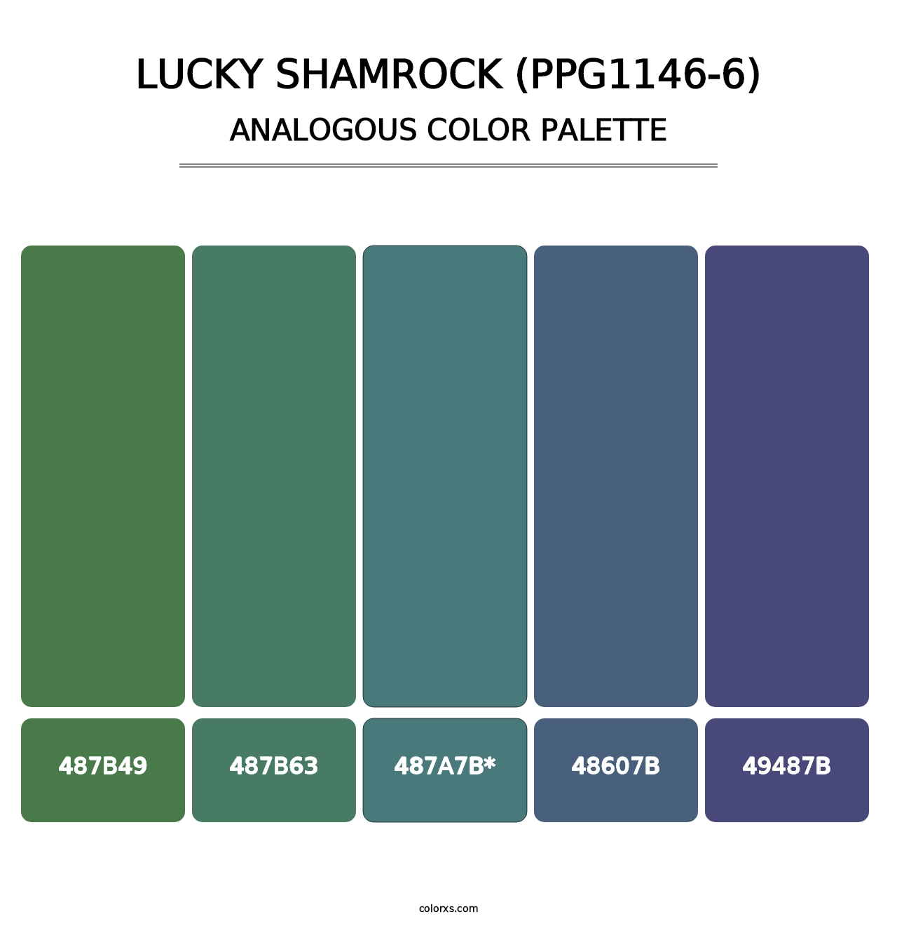 Lucky Shamrock (PPG1146-6) - Analogous Color Palette