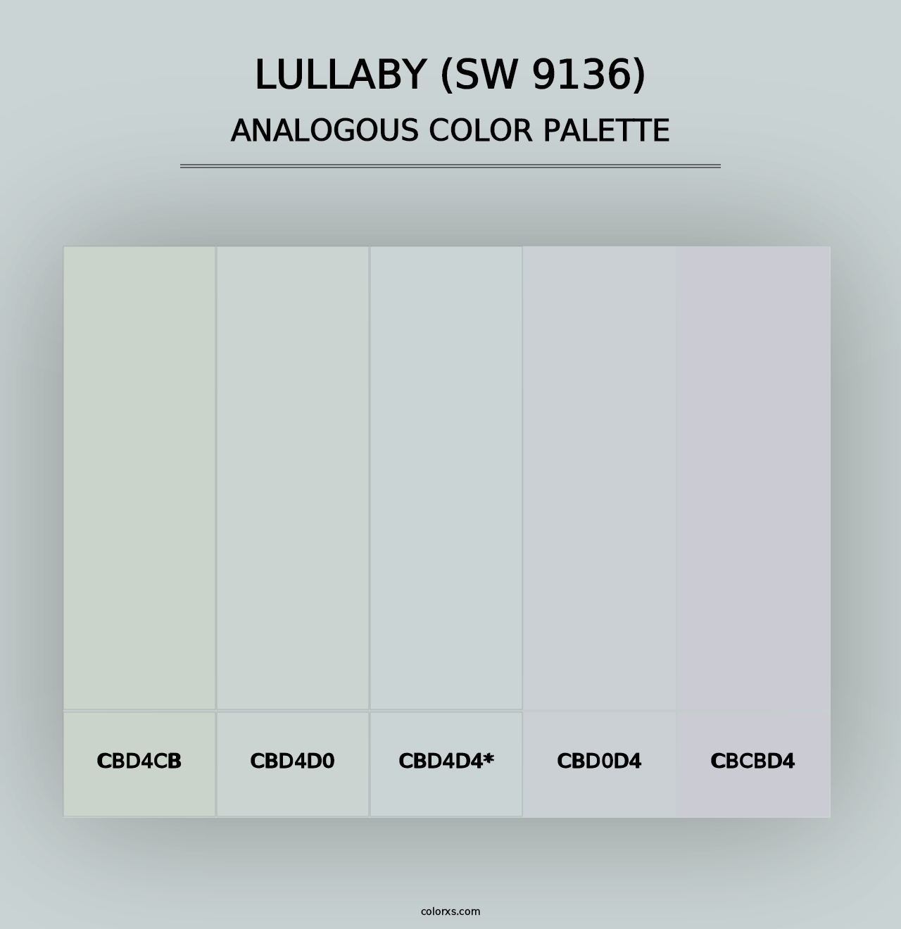 Lullaby (SW 9136) - Analogous Color Palette