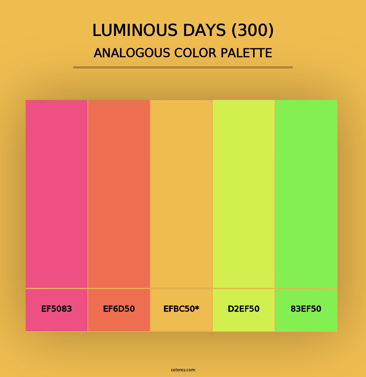 Luminous Days (300) - Analogous Color Palette