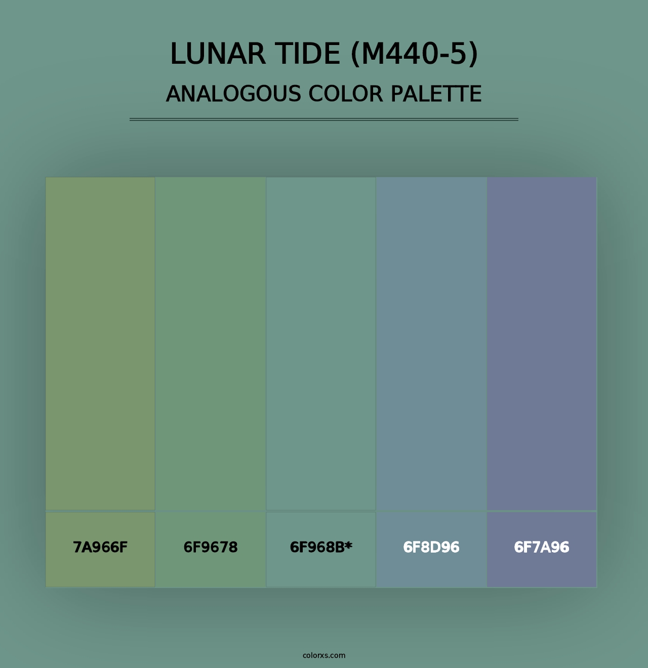 Lunar Tide (M440-5) - Analogous Color Palette