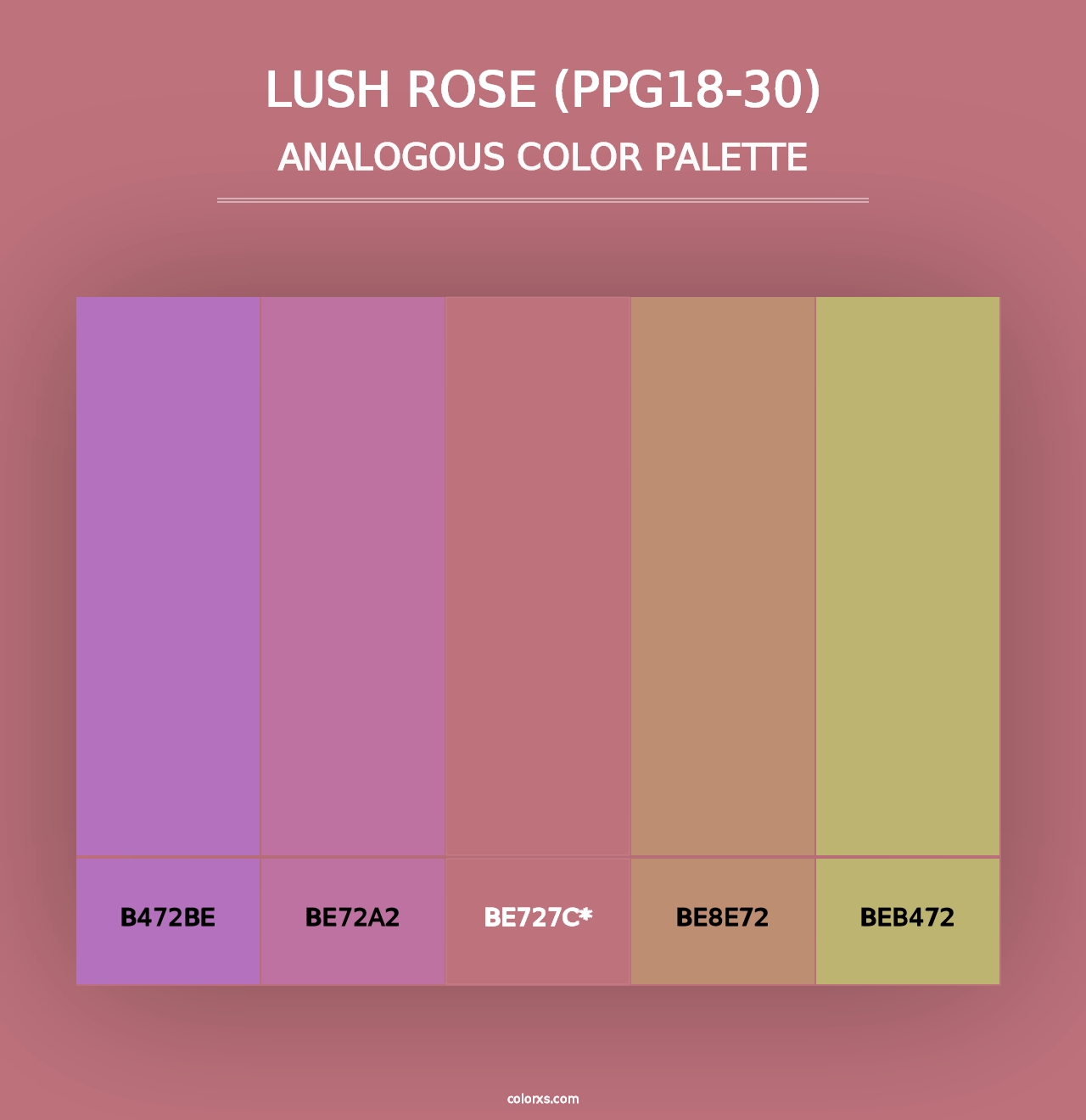 Lush Rose (PPG18-30) - Analogous Color Palette