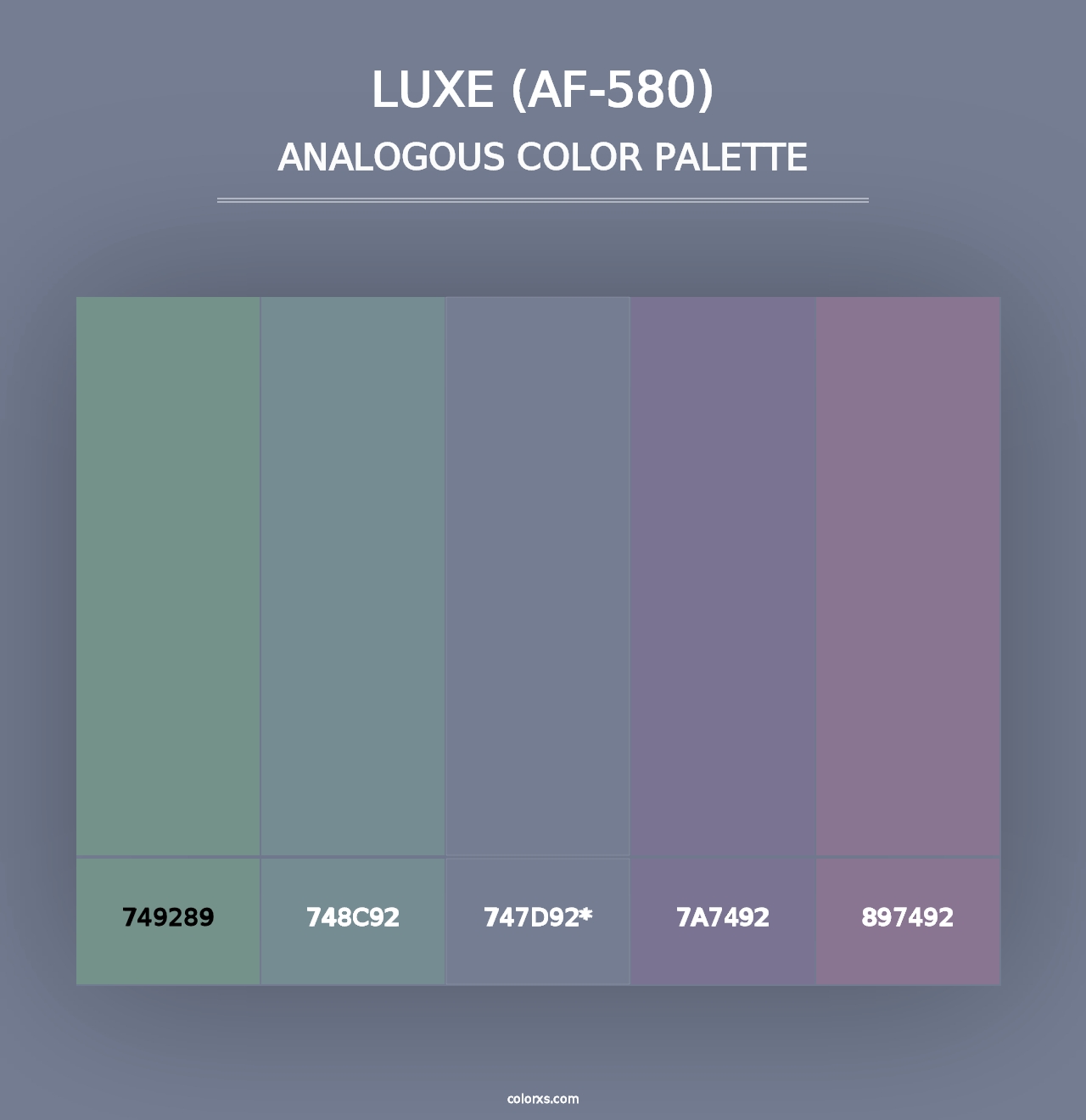 Luxe (AF-580) - Analogous Color Palette