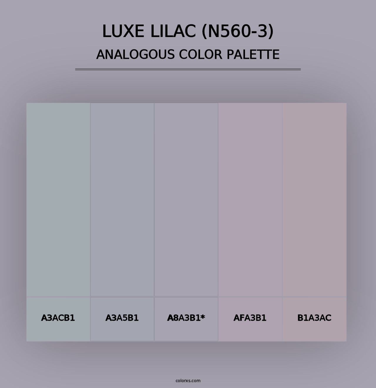 Luxe Lilac (N560-3) - Analogous Color Palette