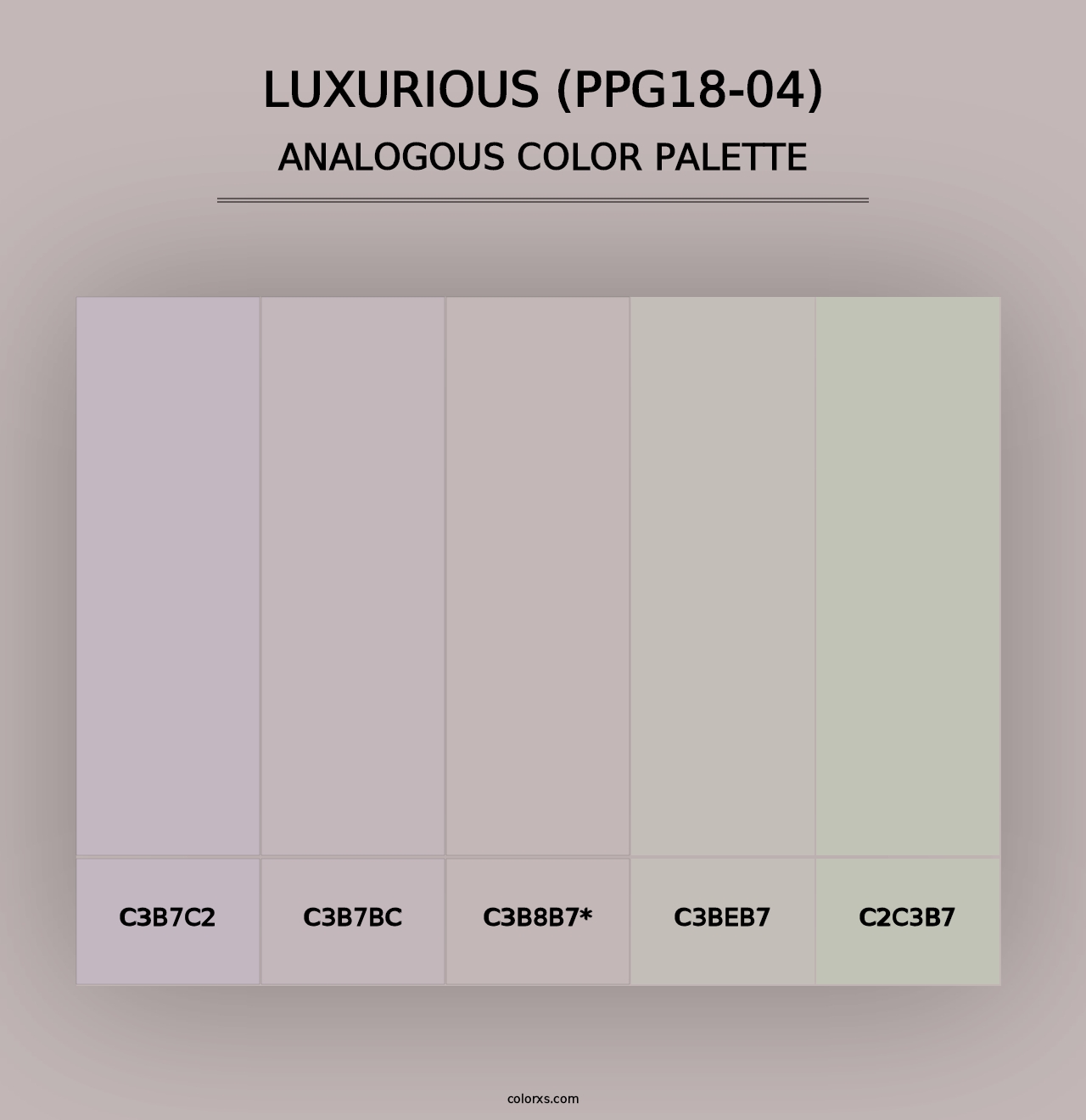 Luxurious (PPG18-04) - Analogous Color Palette