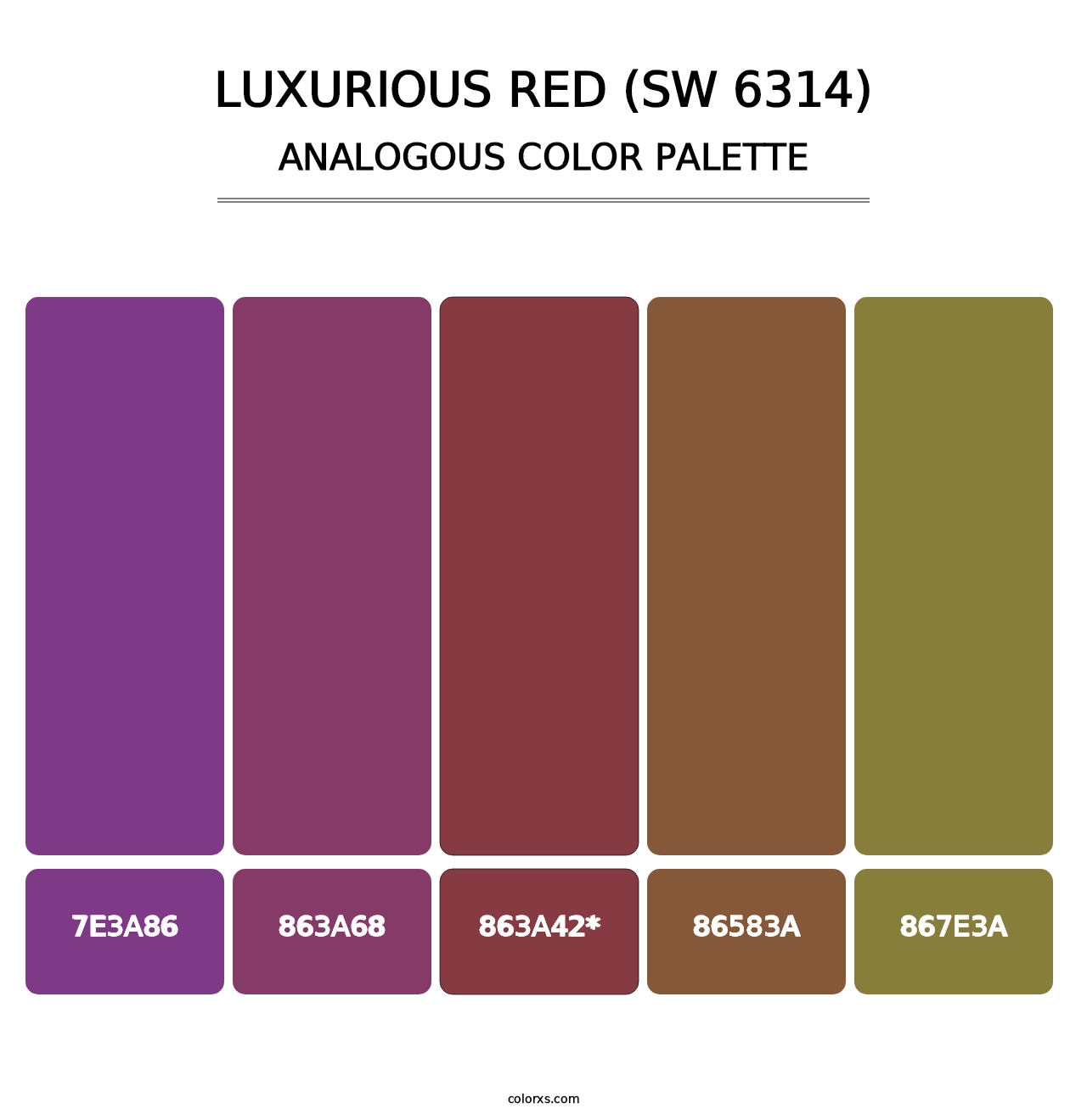 Luxurious Red (SW 6314) - Analogous Color Palette