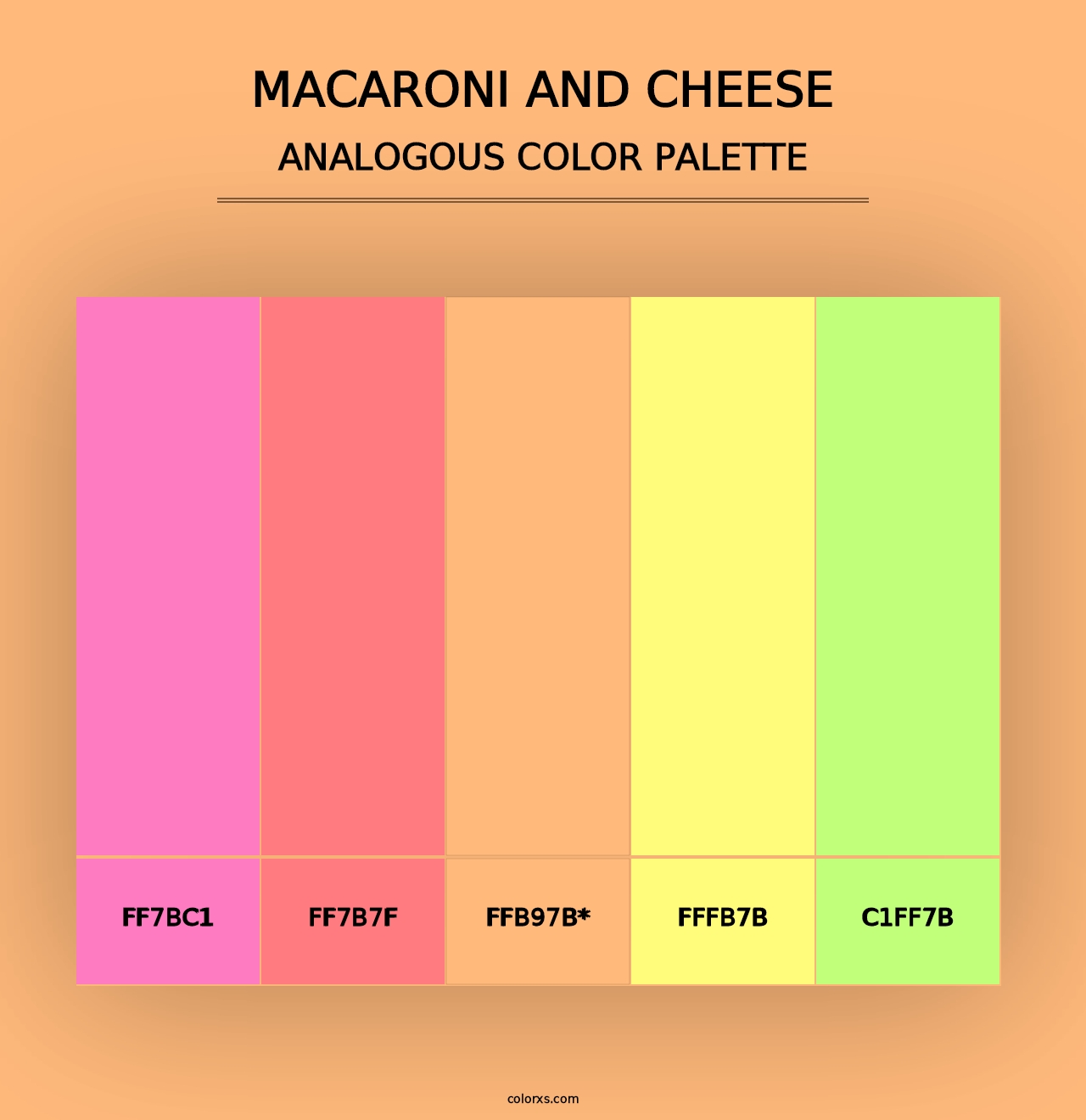 Macaroni and Cheese - Analogous Color Palette