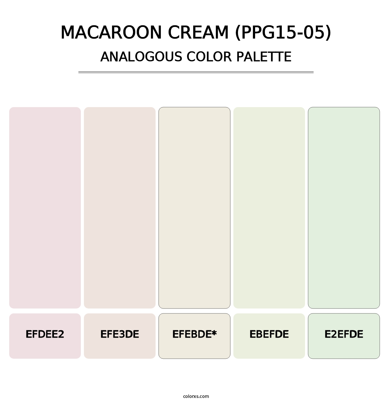 Macaroon Cream (PPG15-05) - Analogous Color Palette