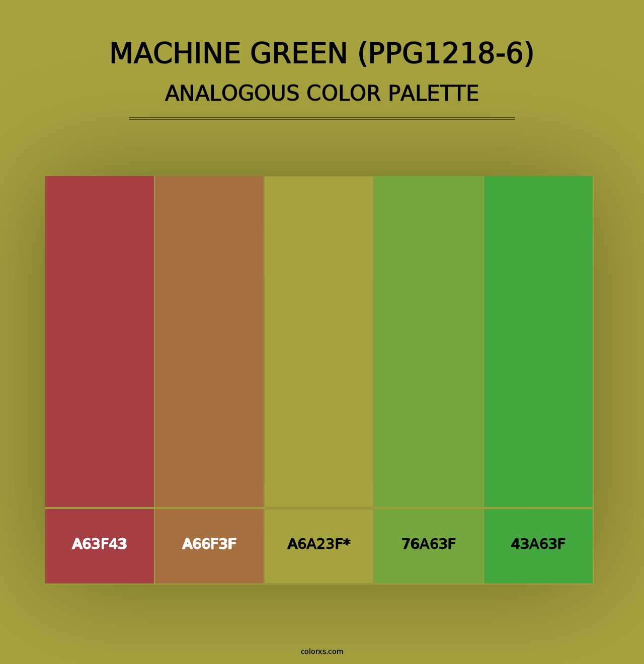 Machine Green (PPG1218-6) - Analogous Color Palette