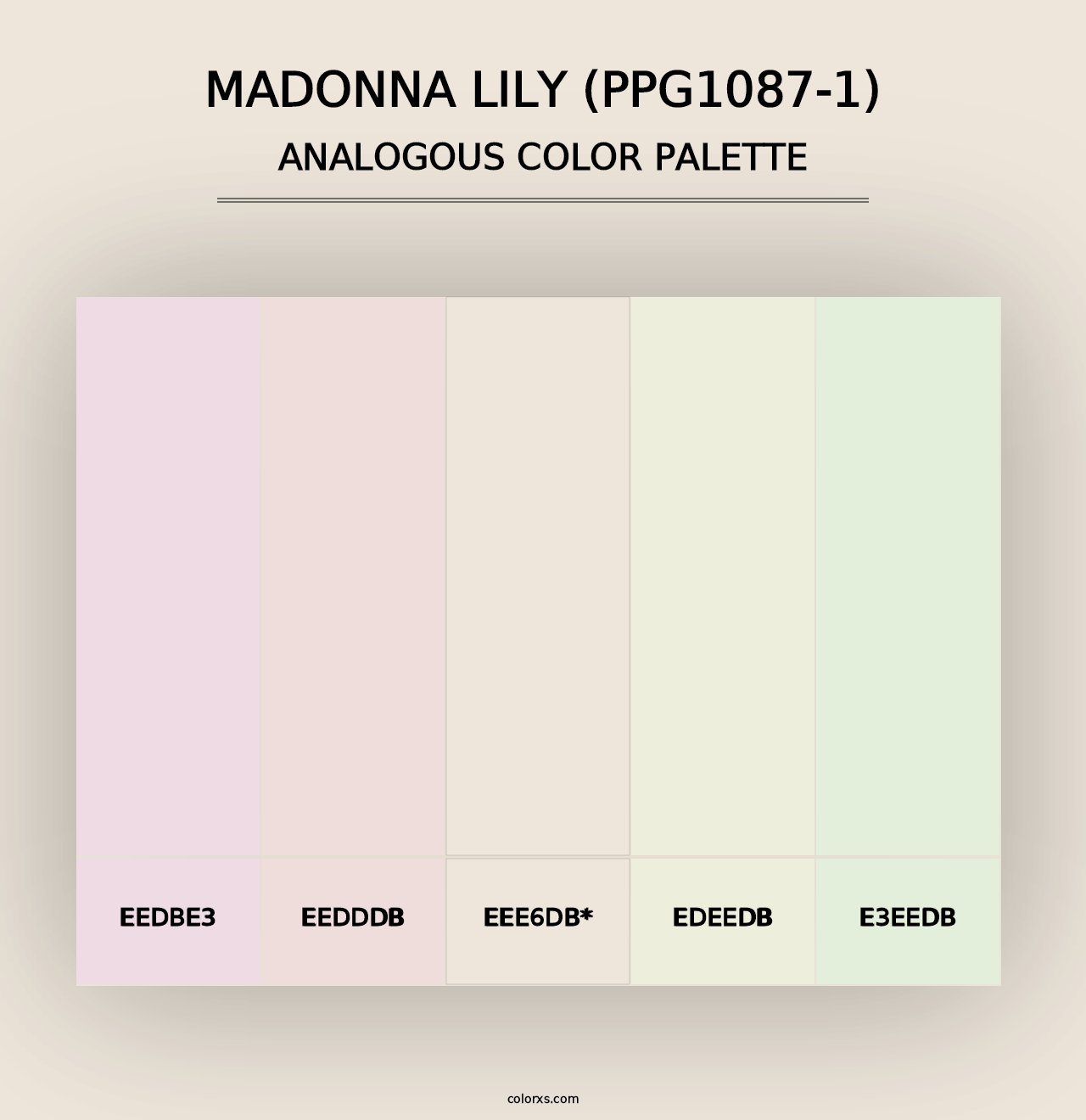 Madonna Lily (PPG1087-1) - Analogous Color Palette