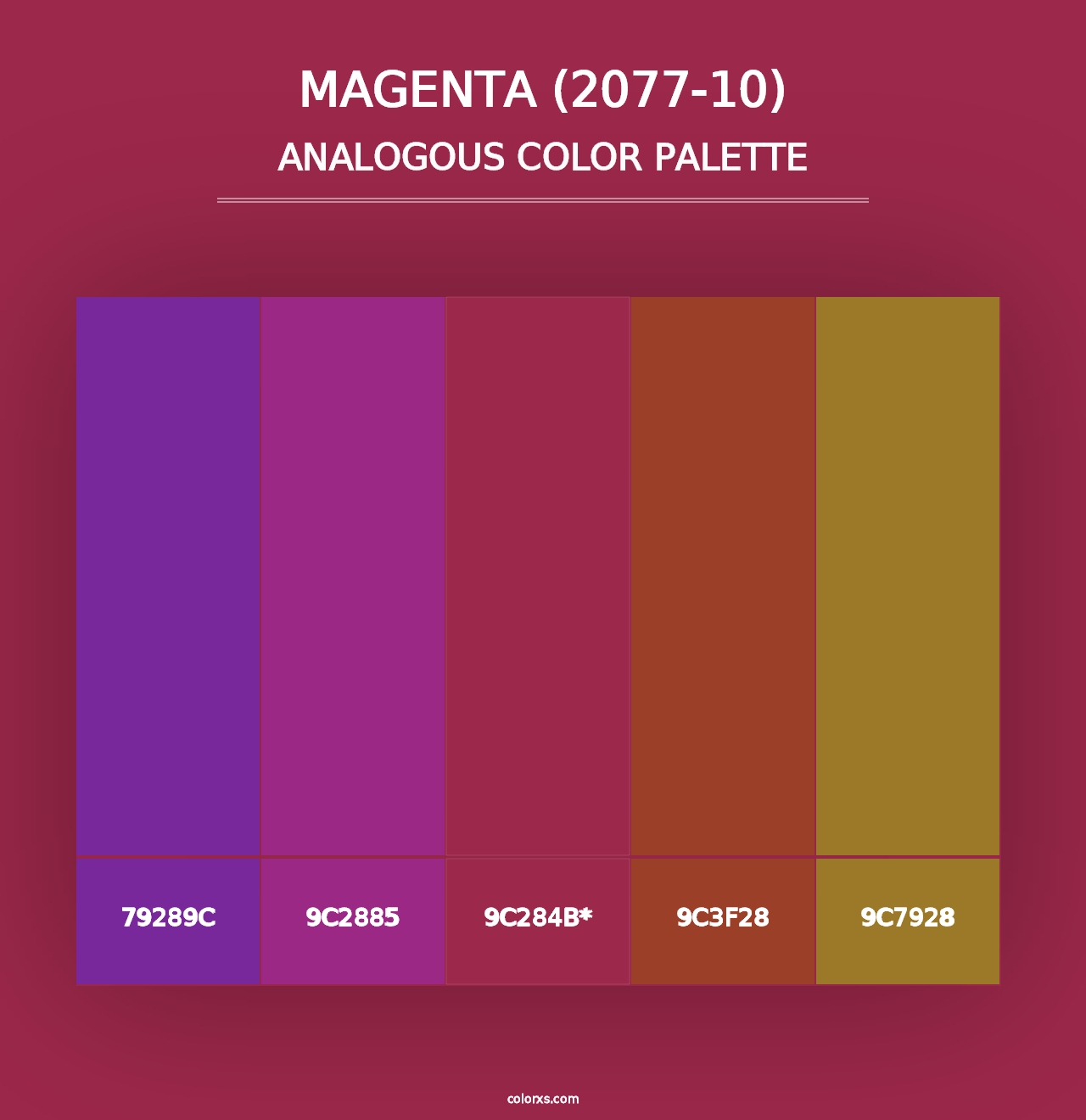 Magenta (2077-10) - Analogous Color Palette