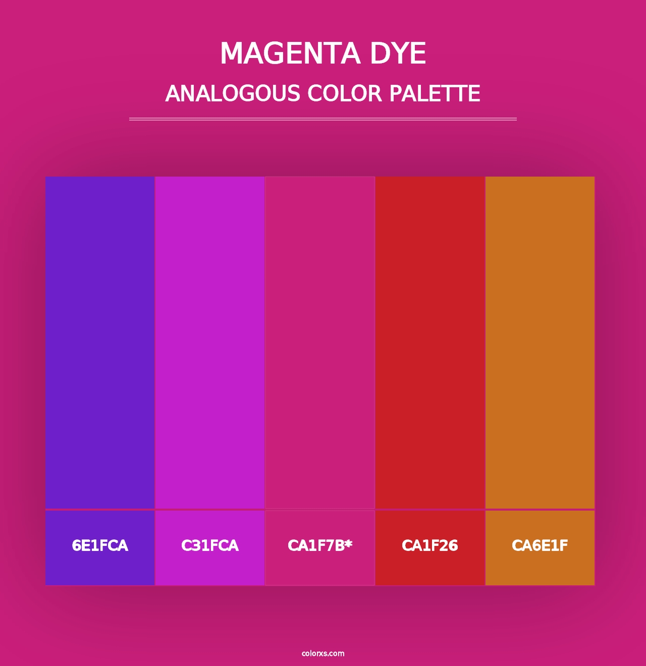 Magenta Dye - Analogous Color Palette