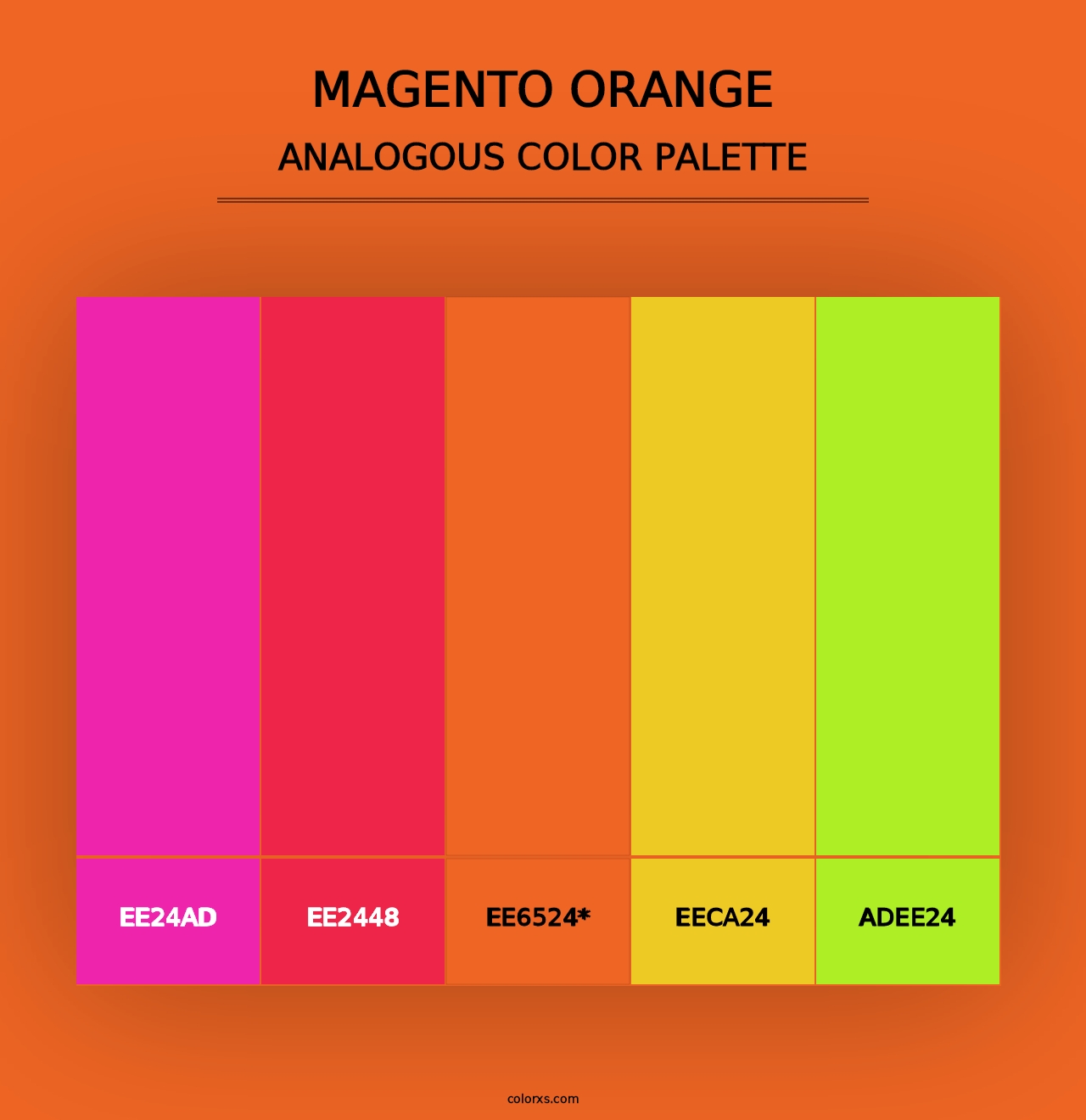 Magento Orange - Analogous Color Palette