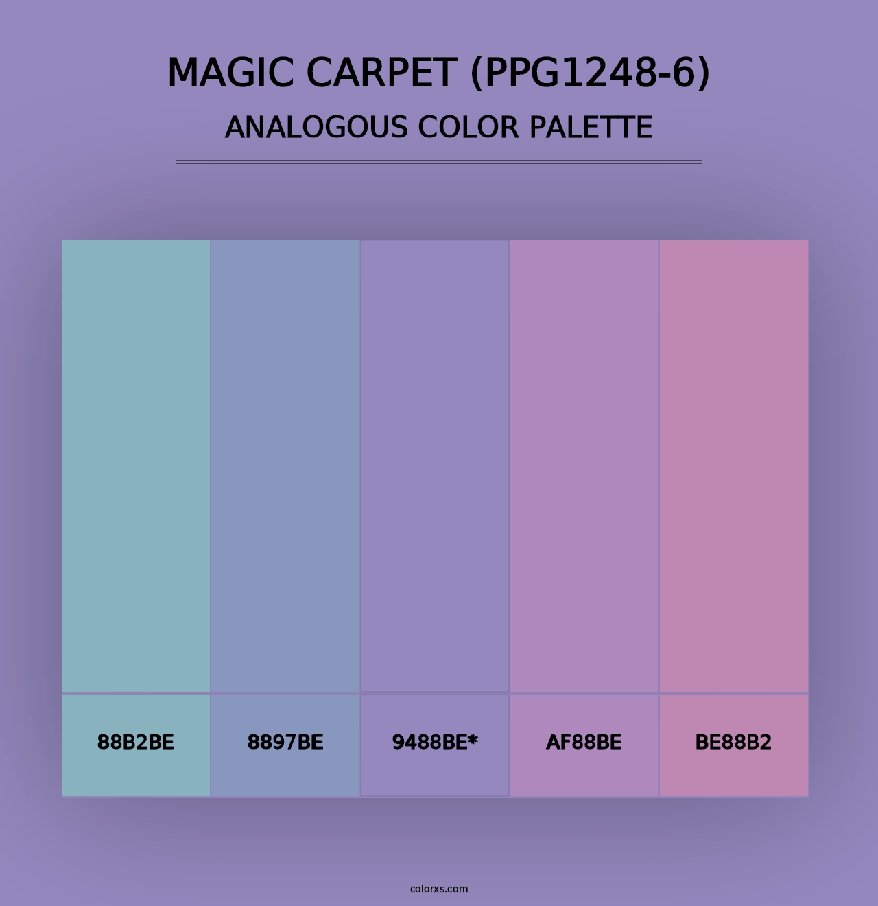 Magic Carpet (PPG1248-6) - Analogous Color Palette