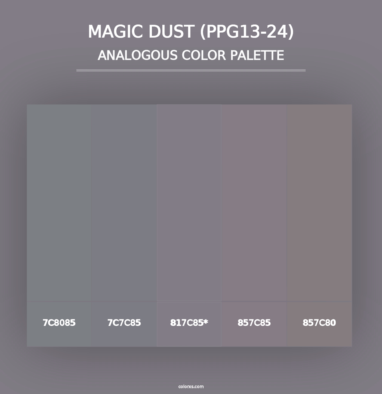 Magic Dust (PPG13-24) - Analogous Color Palette