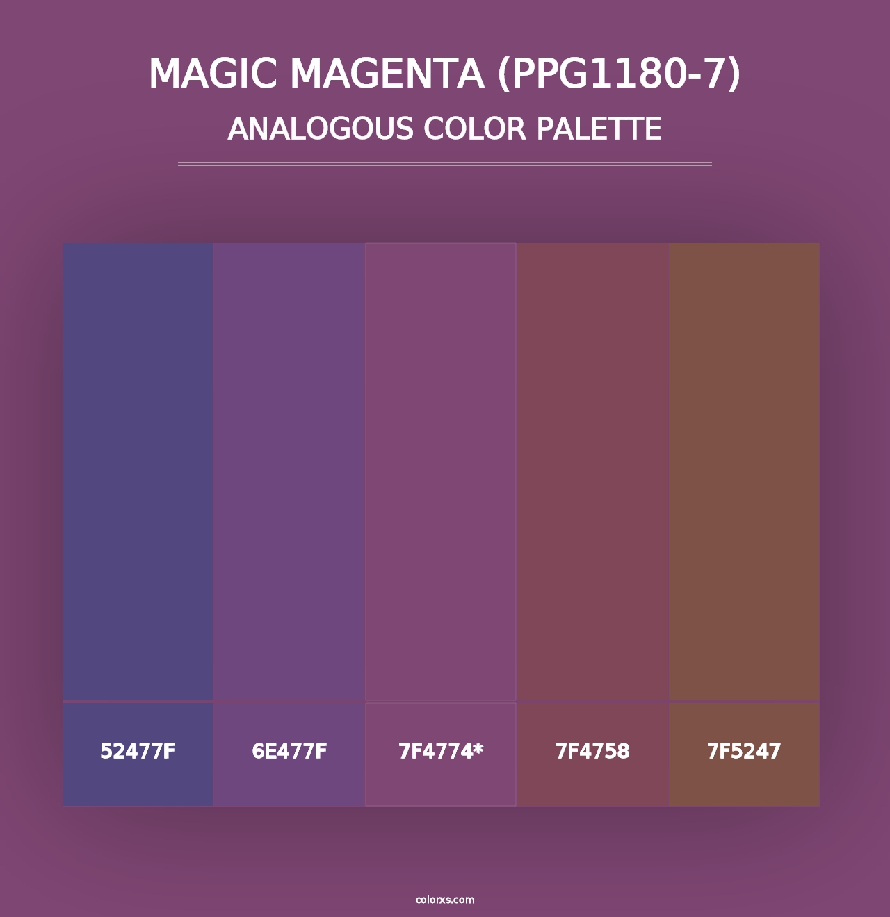 Magic Magenta (PPG1180-7) - Analogous Color Palette